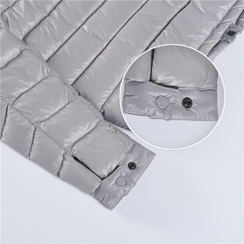 Moncler / Mongkelai 2025 Acorus Classic Lightweight Stand-Collar Casual Men’s Down Jacket –Light Grey