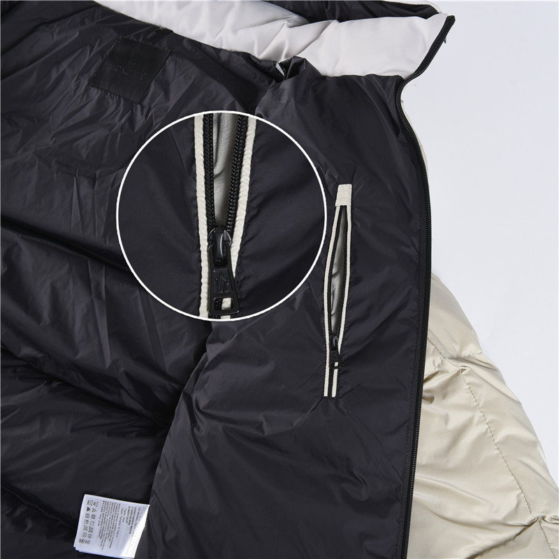 Mongkelai 2025 Vardar Autumn/Winter New Arrival – Diamond Quilted Stand-Collar Down Jacket, Unisex, Beige