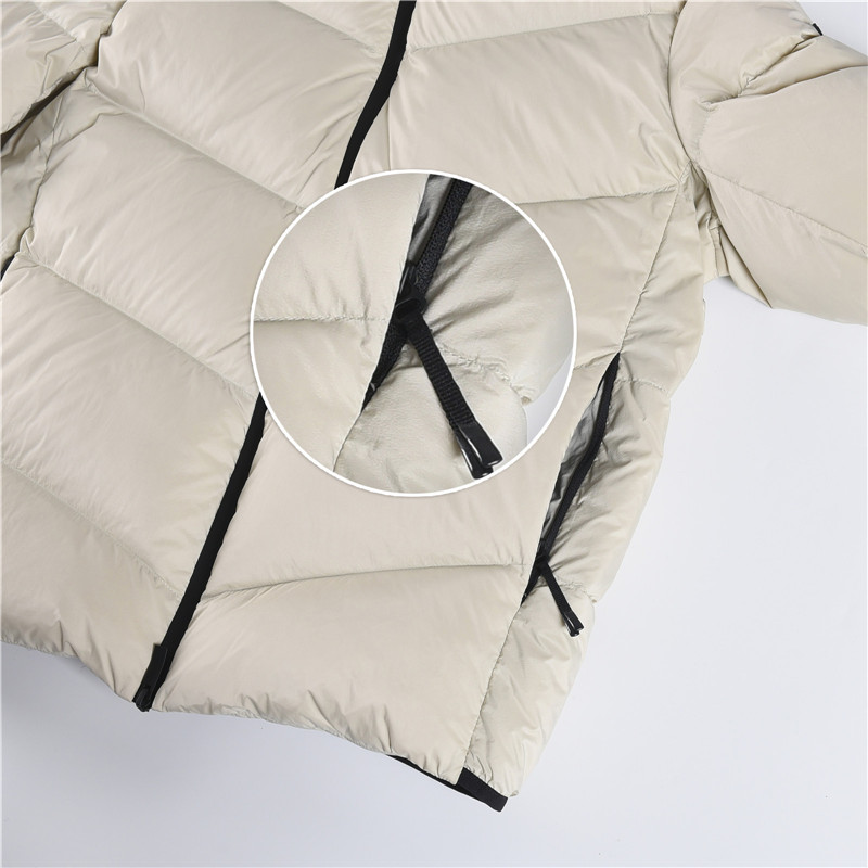 Mongkelai 2025 Vardar Autumn/Winter New Arrival – Diamond Quilted Stand-Collar Down Jacket, Unisex, Beige