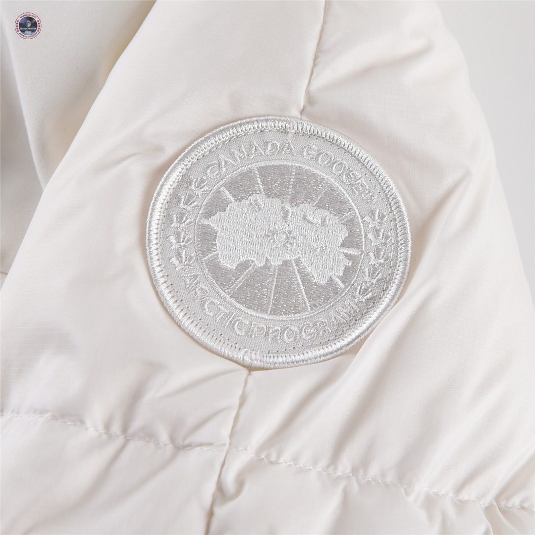 Canada Goose Junction Puffer Down Vest with Logo Patch– White
