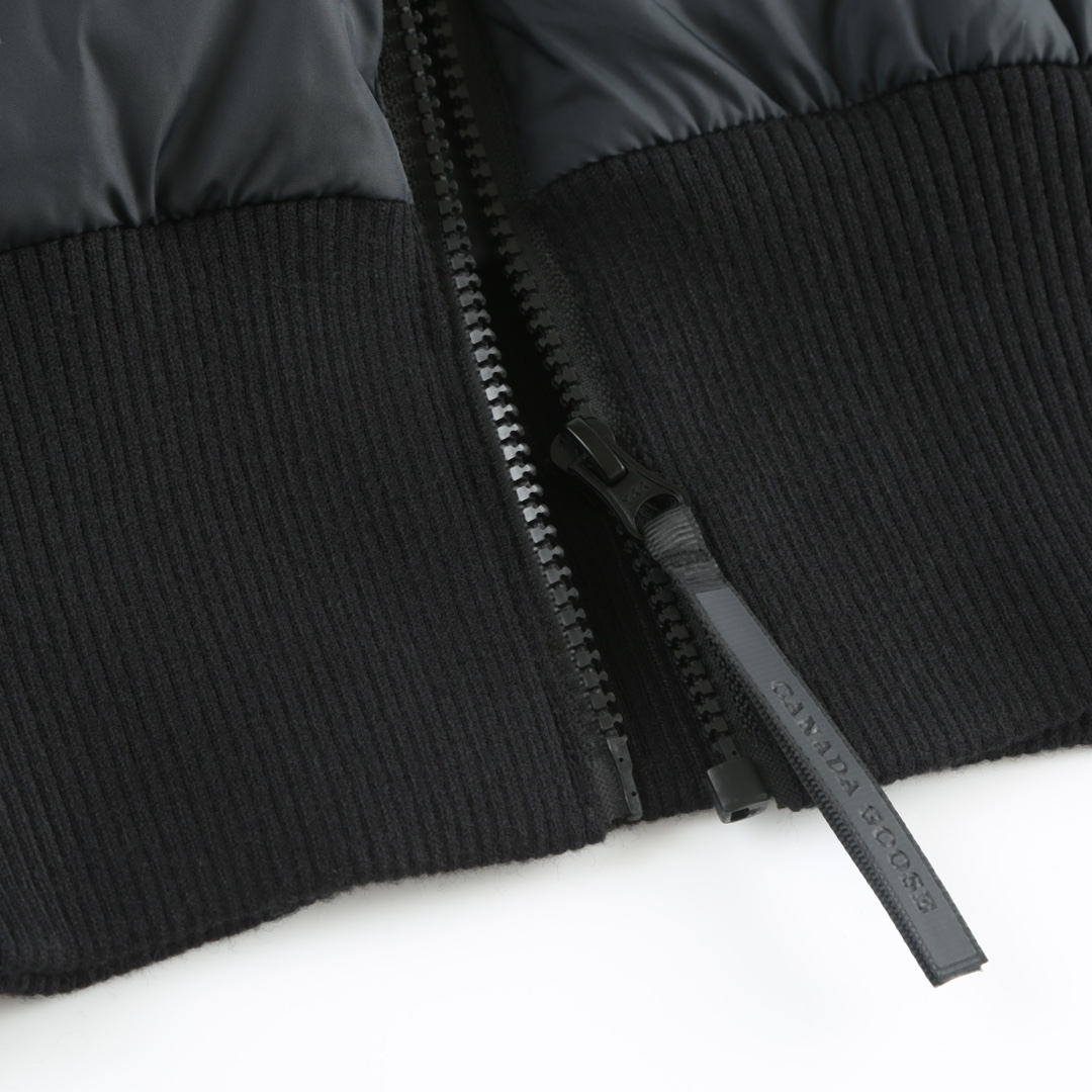 Canada Goose Women’s Wide-Stitch Knitted Down Jacket – Black