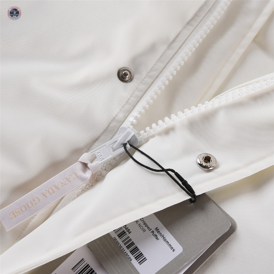 Canada Goose Junction Puffer Down Vest with Logo Patch– White