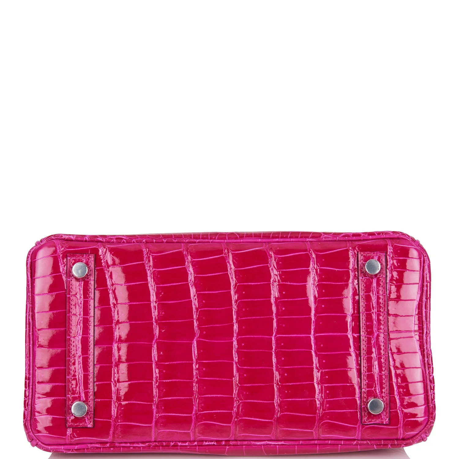 Hermes Birkin 25 Rose Mexico Shiny Porosus Crocodile Palladium Hardware