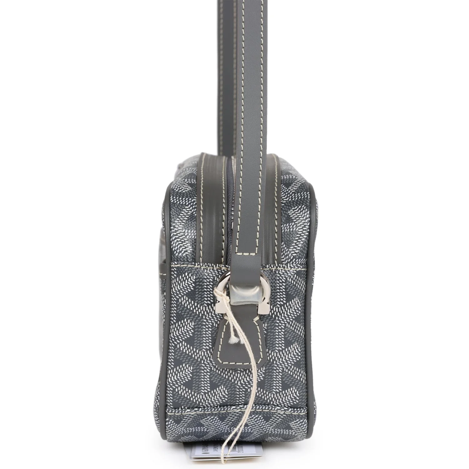 Goyard Goyardine Grey Cap Vert PM Bag Silver Hardware