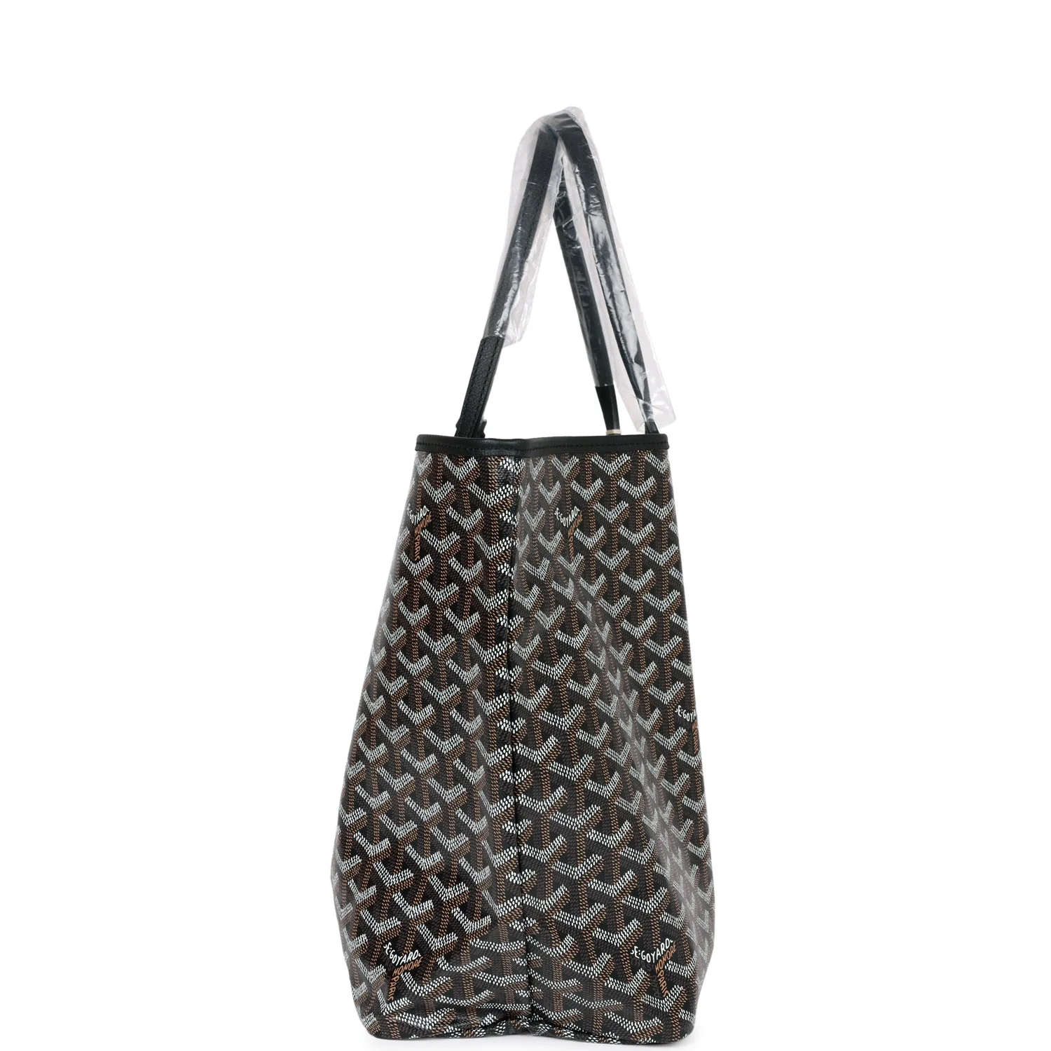 Goyard Goyardine Black St. Louis PM Tote Bag Palladium Hardware