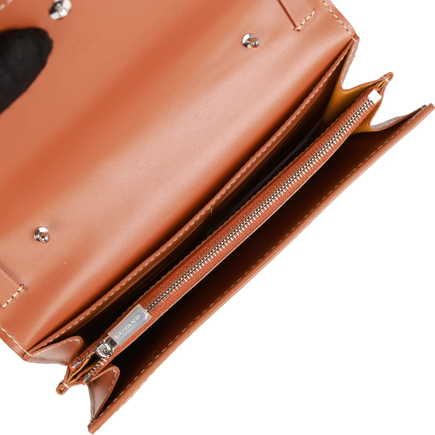 Goyard Goyardine Black Varenne Continental Wallet Bag Silver Hardware