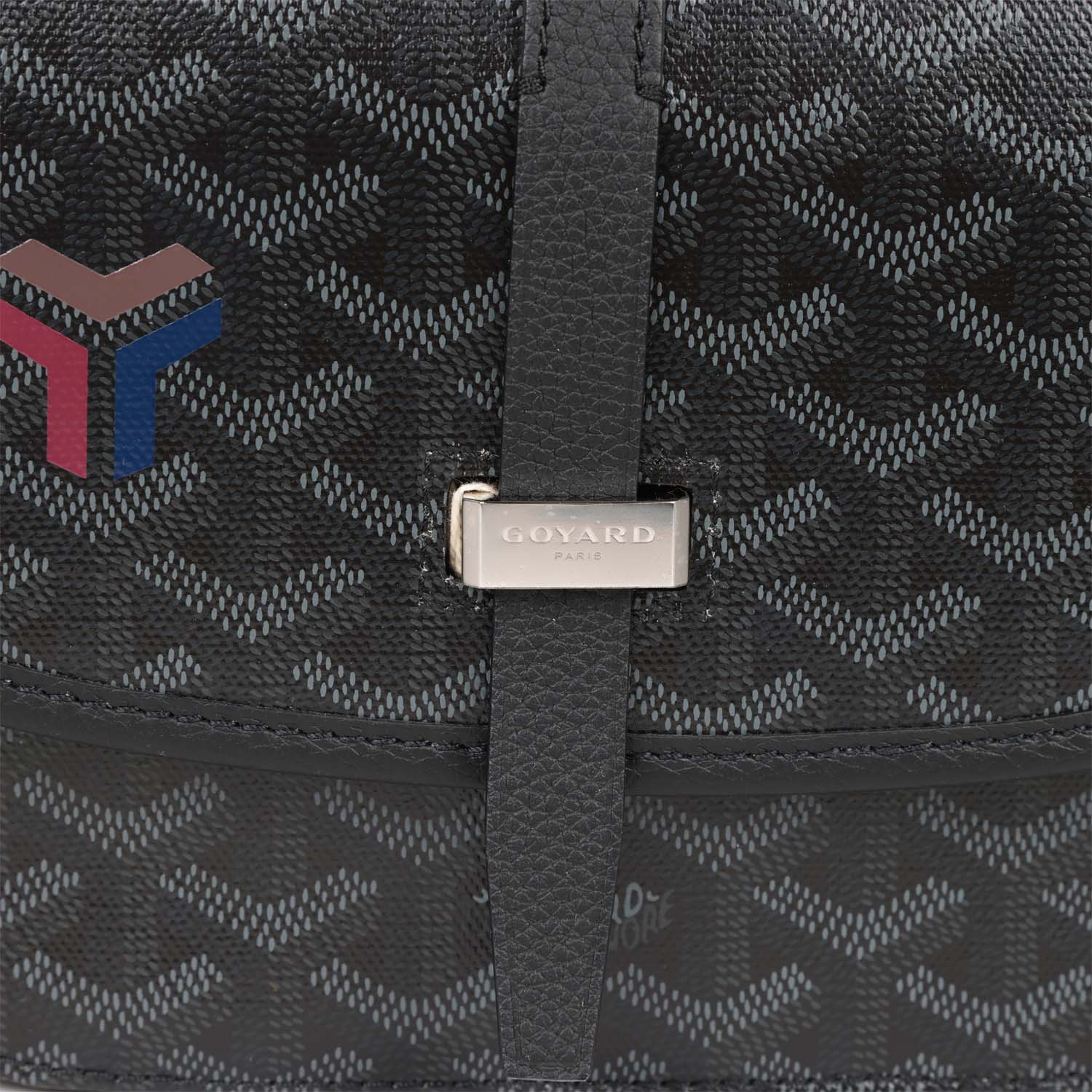 Goyard Belvedere PM Bag Jet Black Goyardine Canvas Silver Hardware