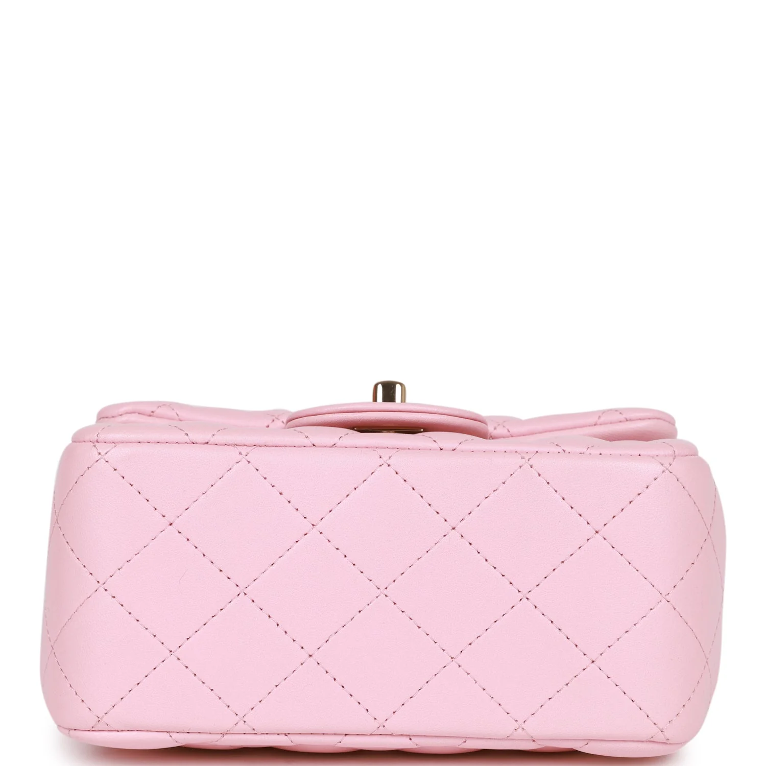 Chanel Mini Square Flap Pink Lambskin Light Gold Hardware