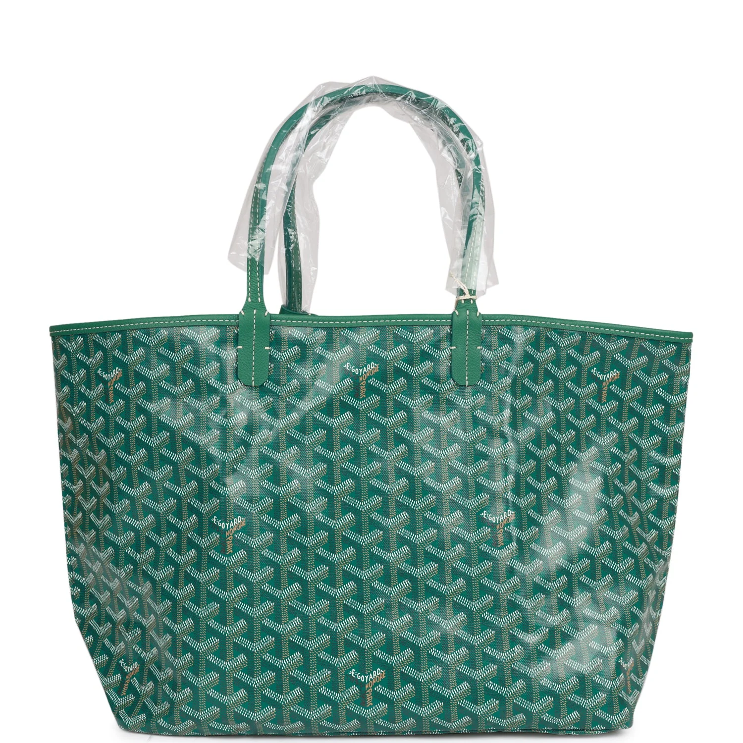 Goyard Goyardine Green St. Louis PM Tote Bag Silver Hardware