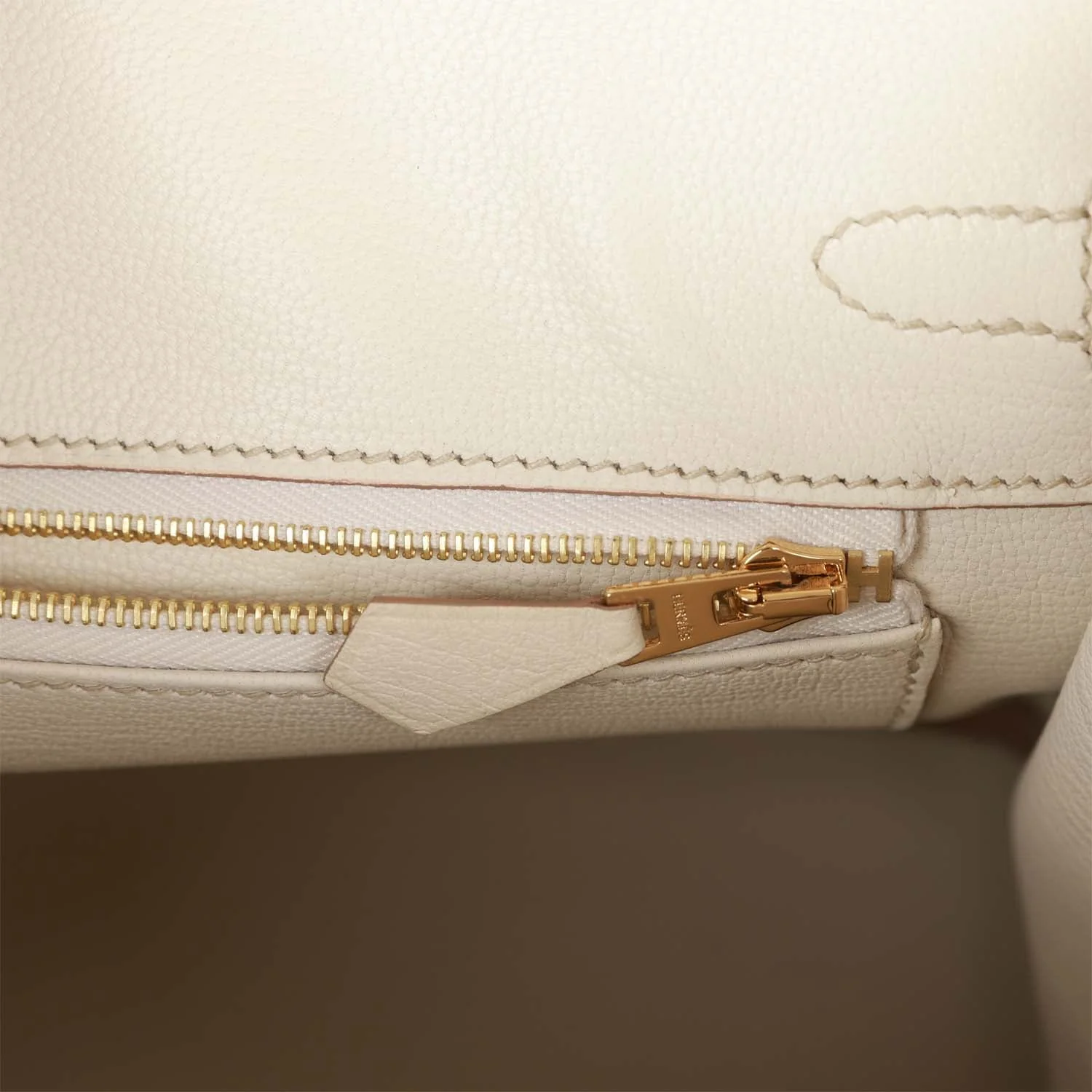 Hermes Birkin 25 Beton Ostrich Gold Hardware