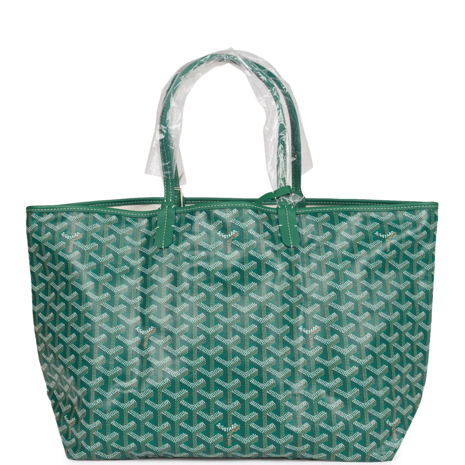 Goyard Goyardine Green St. Louis PM Tote Bag Silver Hardware