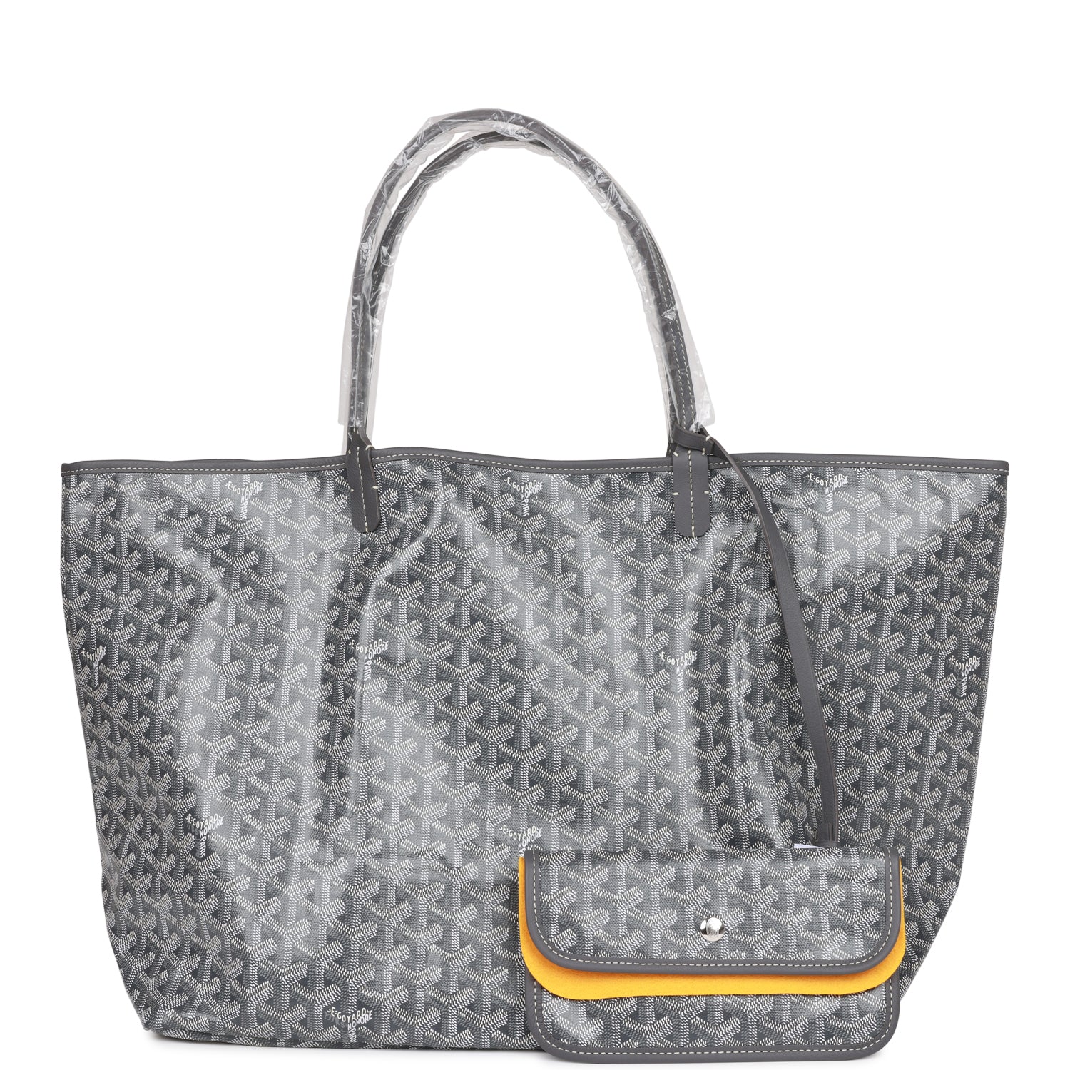 Goyard Goyardine Grey St. Louis GM Tote Bag Silver Hardware