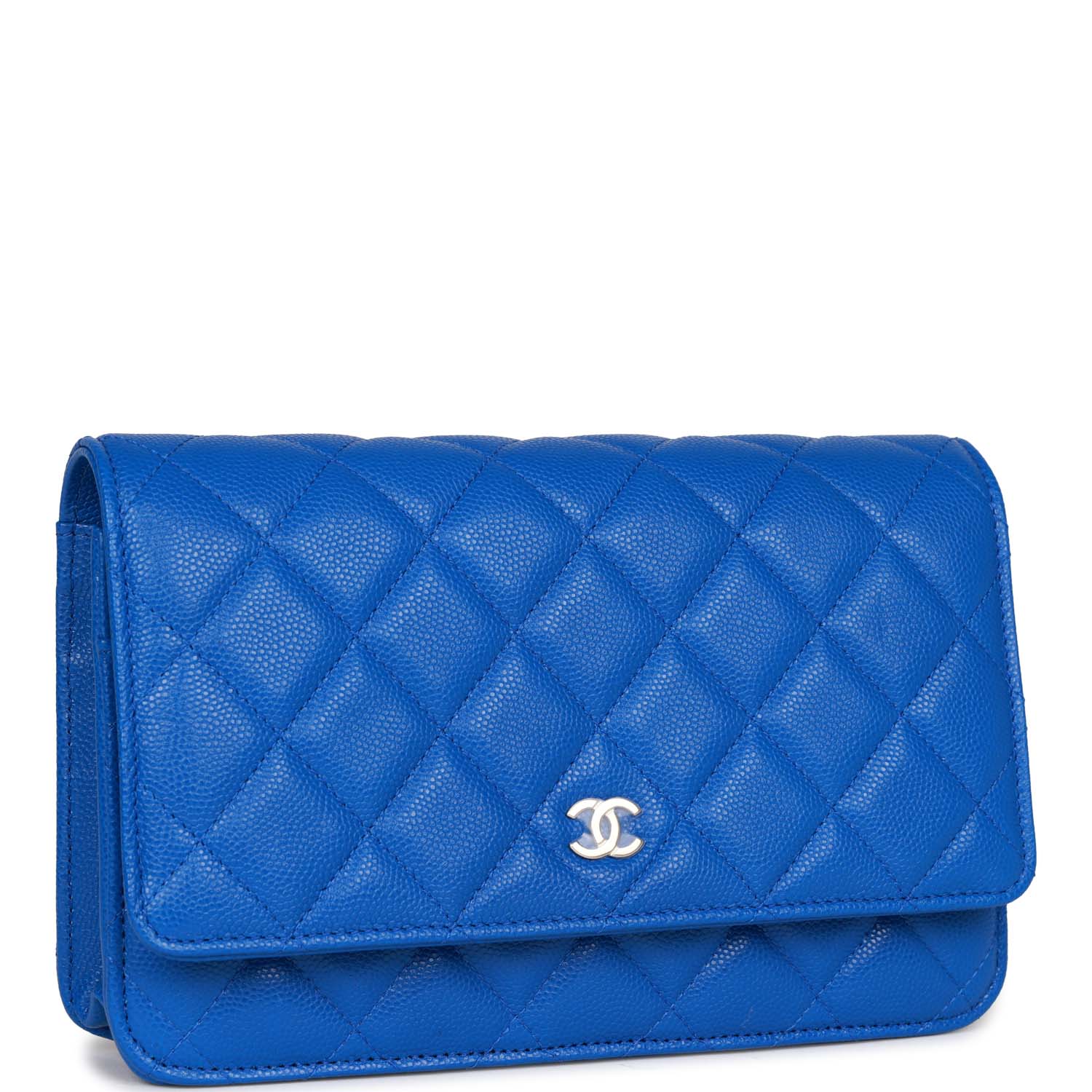 Chanel Wallet on Chain WOC Blue Caviar Light Gold Hardware