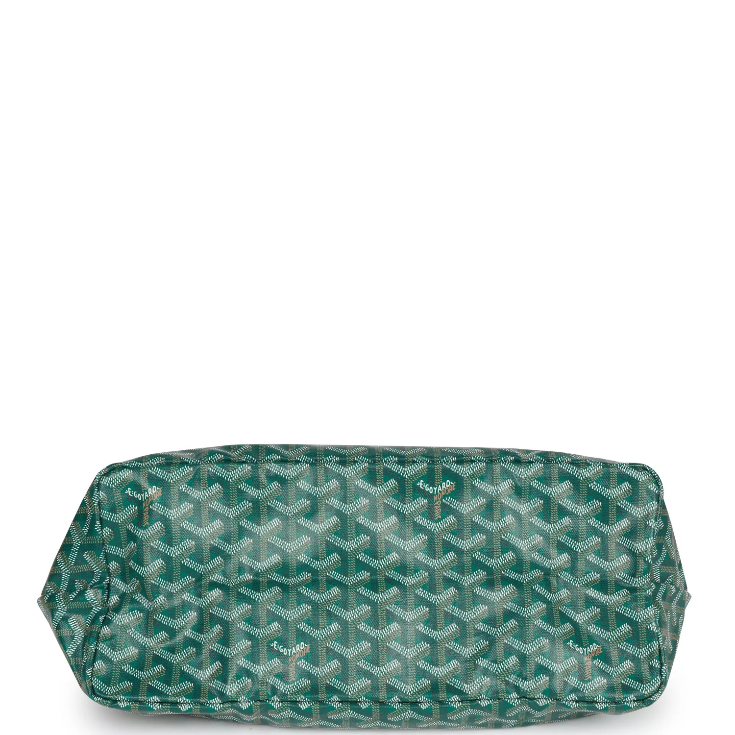 Goyard Goyardine Green St. Louis PM Tote Bag Silver Hardware