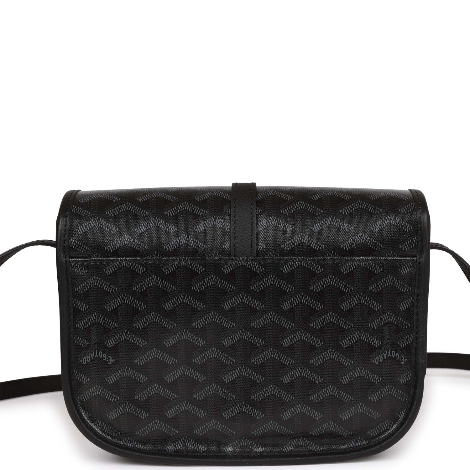 Goyard Belvedere PM Bag Jet Black Goyardine Canvas Silver Hardware