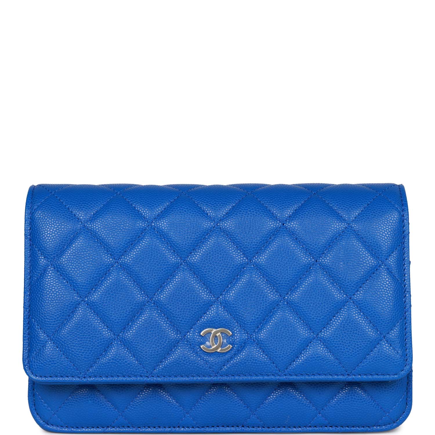 Chanel Wallet on Chain WOC Blue Caviar Light Gold Hardware