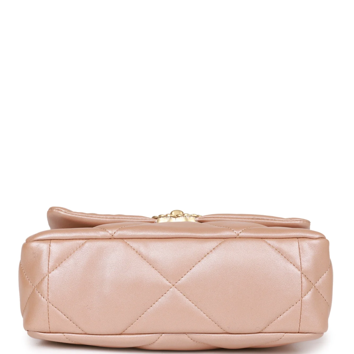 Chanel Medium 19 Flap Bag Beige Iridescent Calfskin Mixed Hardware