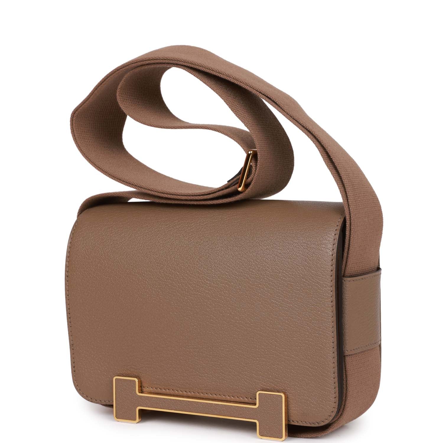 Hermes Geta Etoupe Chevre Gold Hardware
