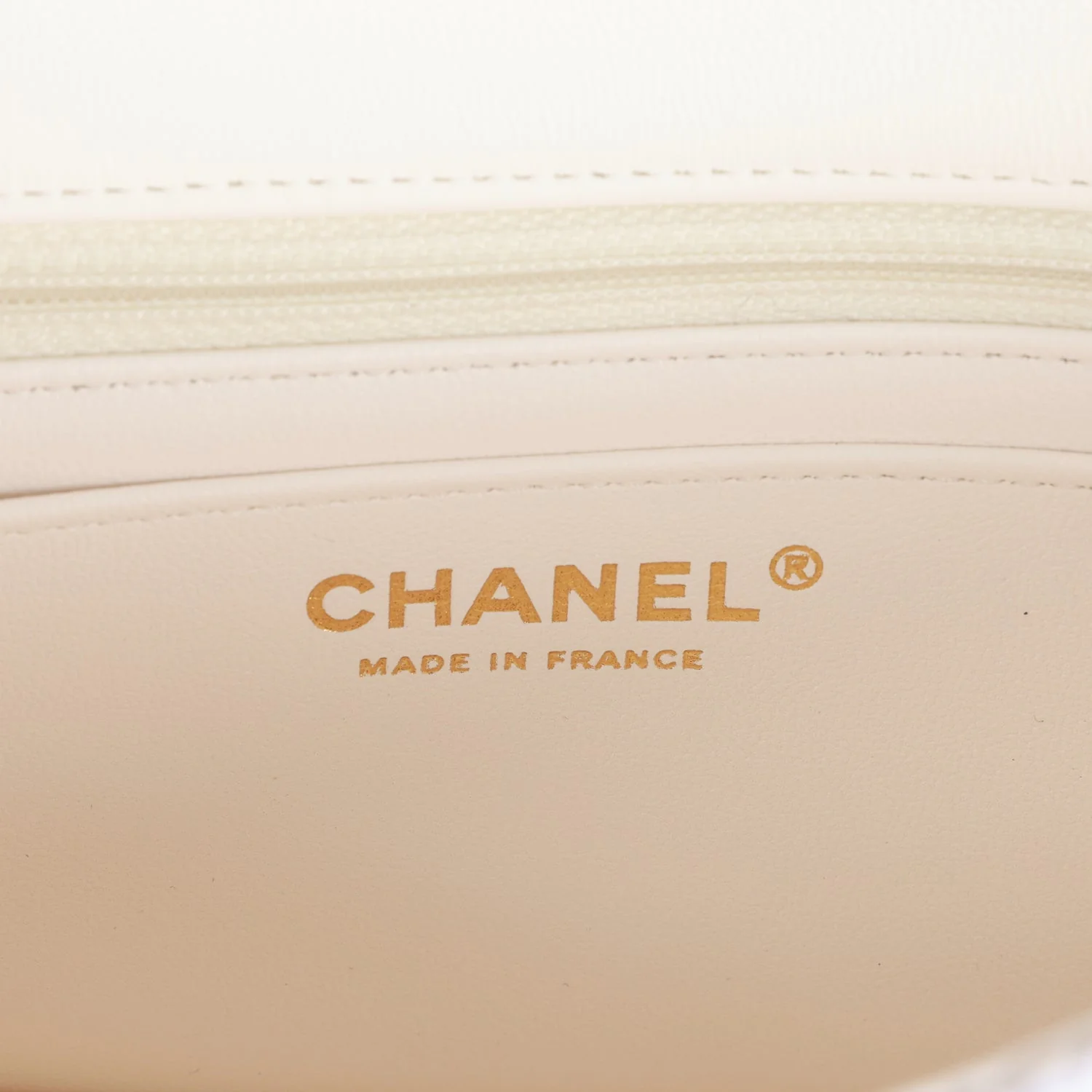 Chanel Mini Rectangular Flap Bag White Tweed Light Gold Hardware