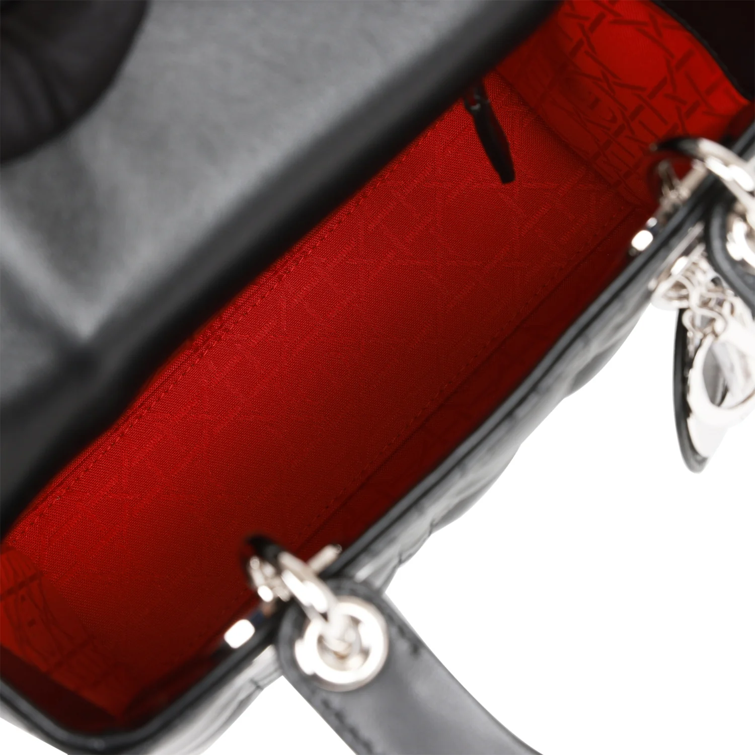 Christian Dior Small ABCDior Lady Dior Tote Black Lambskin Silver Hardware