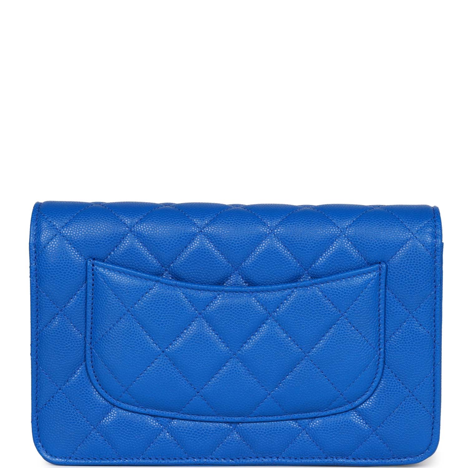 Chanel Wallet on Chain WOC Blue Caviar Light Gold Hardware