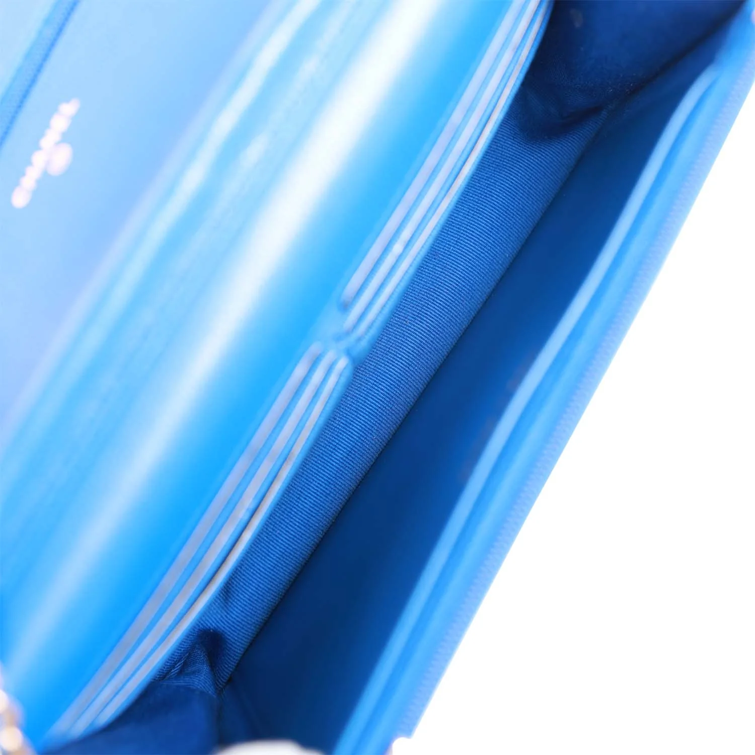 Chanel Wallet on Chain WOC Blue Caviar Light Gold Hardware