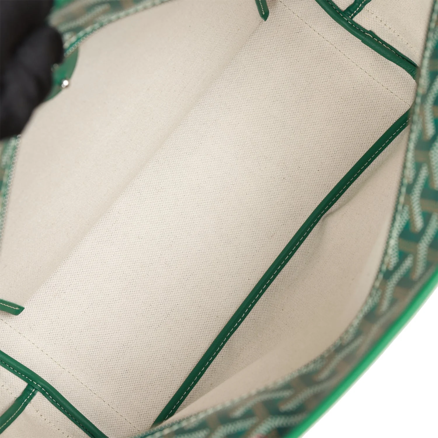 Goyard Goyardine Green Artois PM Tote Bag Silver Hardware