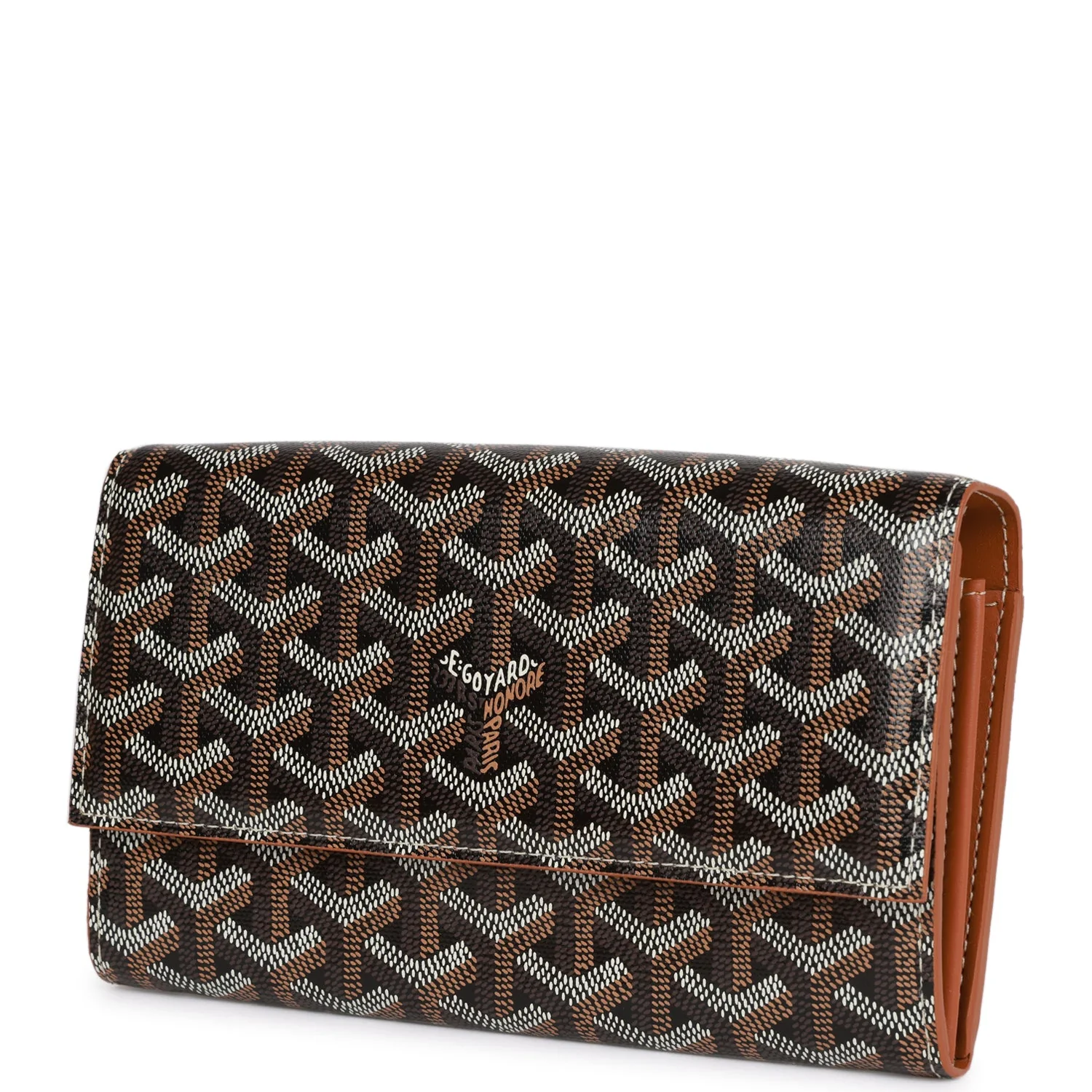 Goyard Goyardine Black Varenne Continental Wallet Bag Silver Hardware