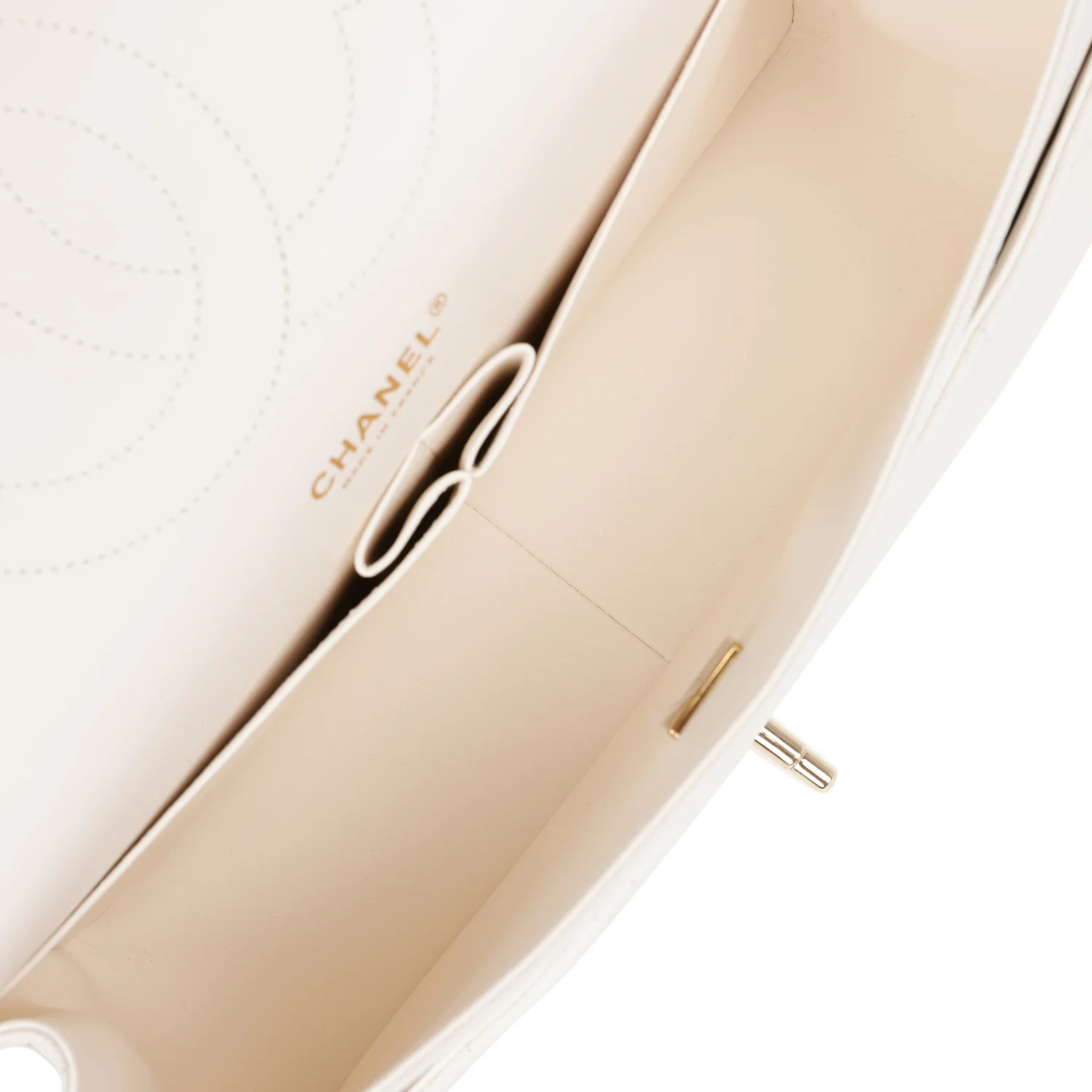 Chanel Jumbo Classic Double Flap Bag White Caviar Gold Hardware