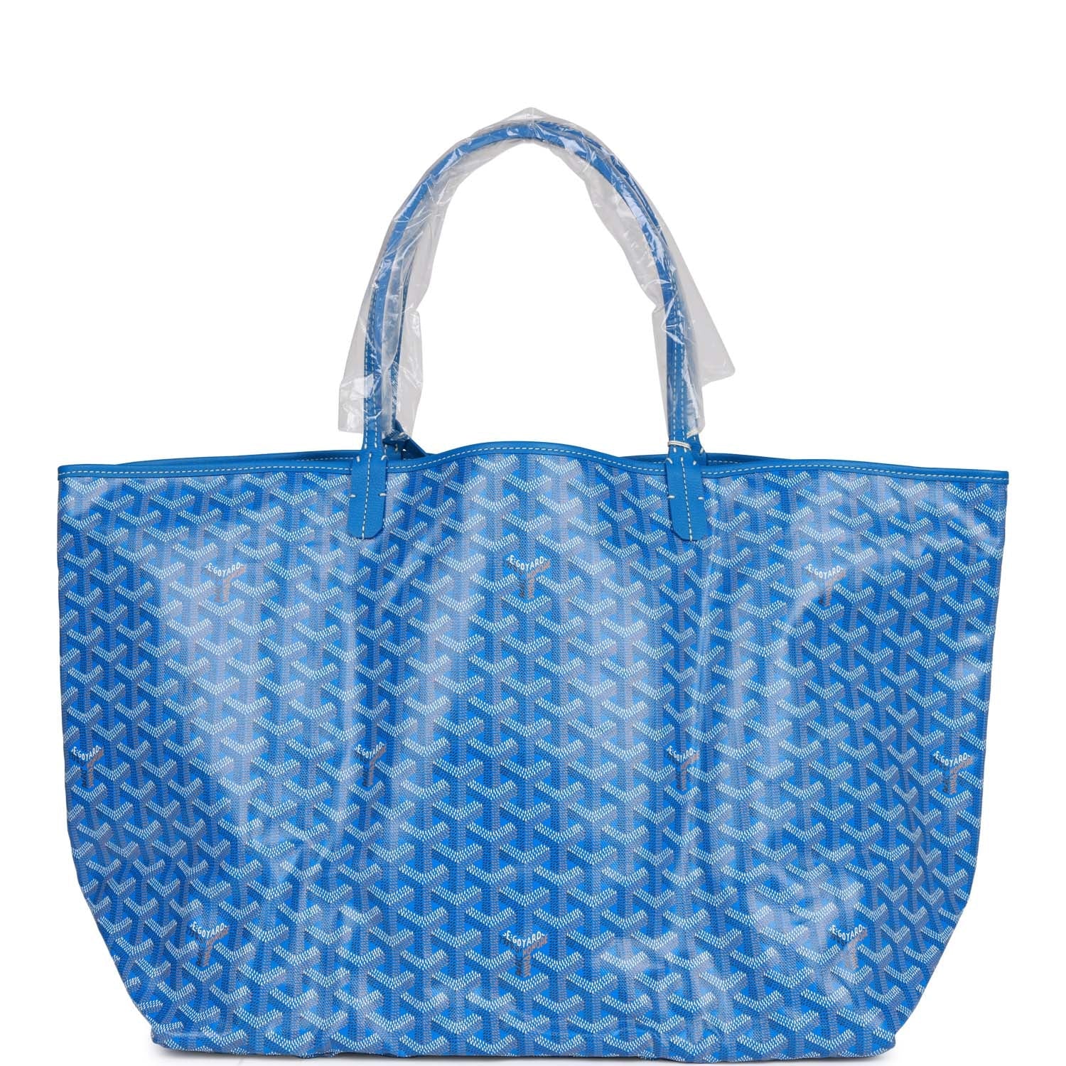 Goyard Goyardine Sky Blue St. Louis GM Tote Bag Silver Hardware