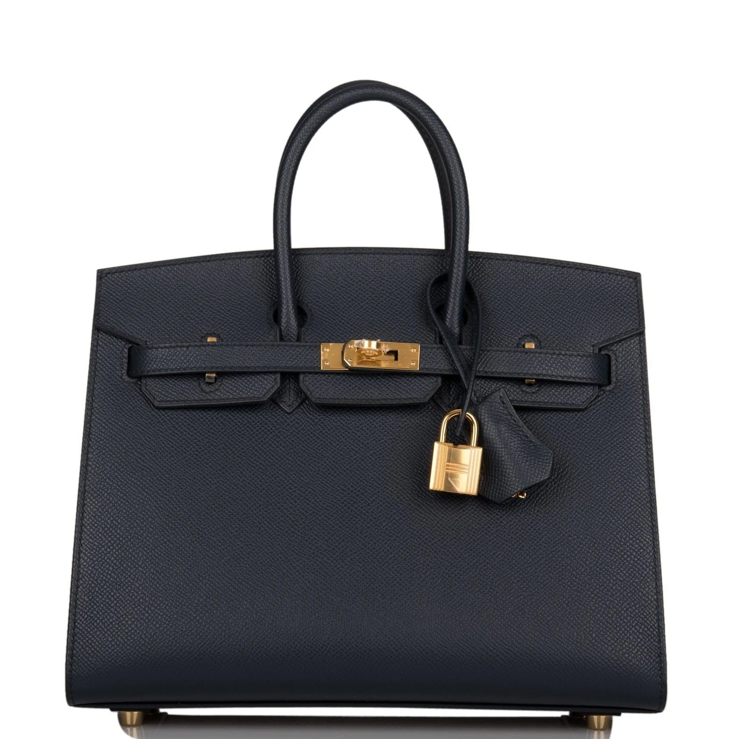 Hermes Birkin Sellier 25 Bleu Indigo Epsom Gold Hardware
