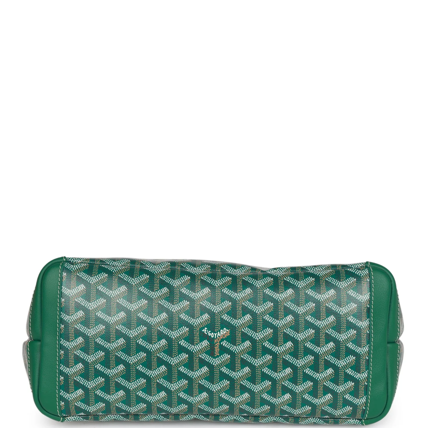 Goyard Goyardine Green Artois PM Tote Bag Silver Hardware