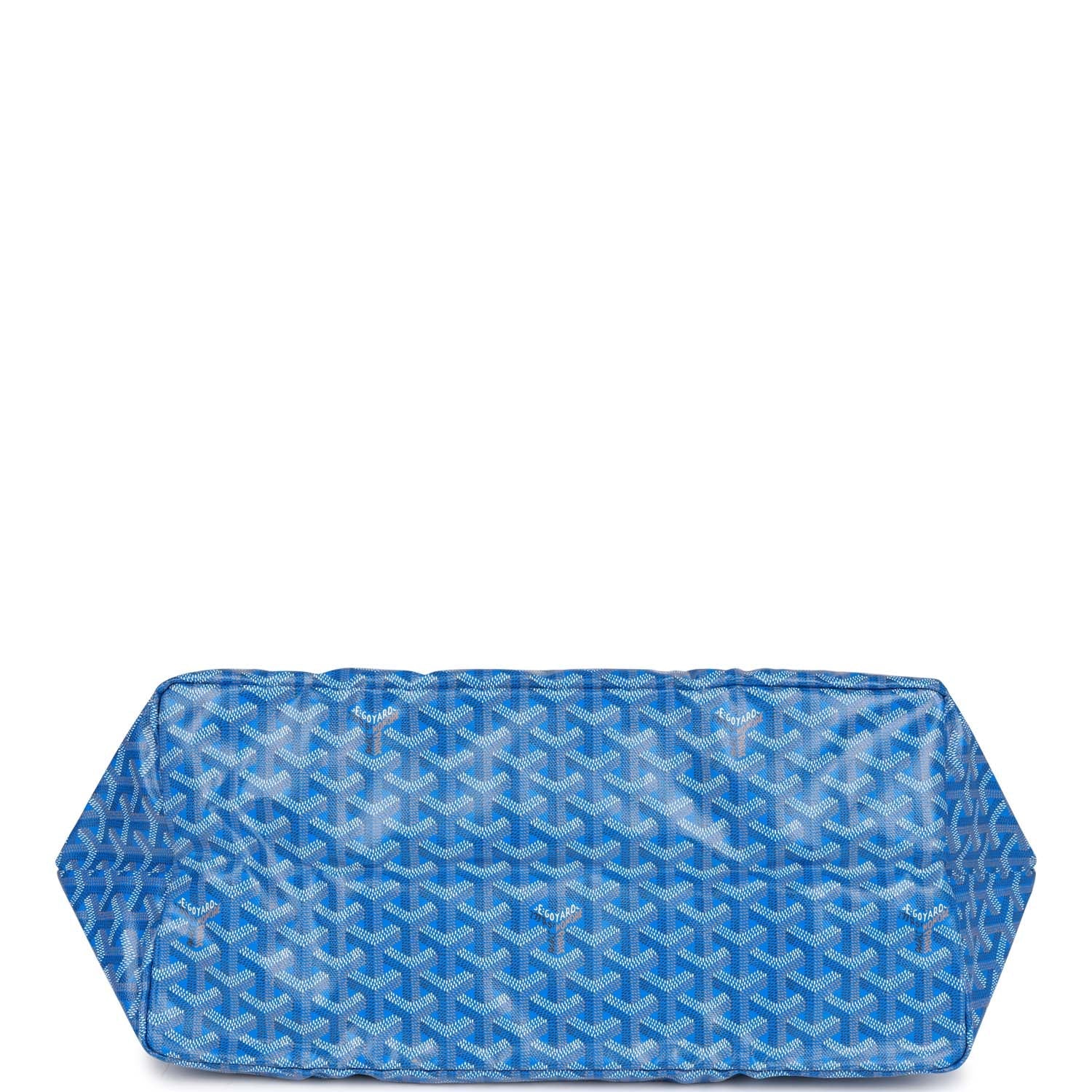 Goyard Goyardine Sky Blue St. Louis GM Tote Bag Silver Hardware