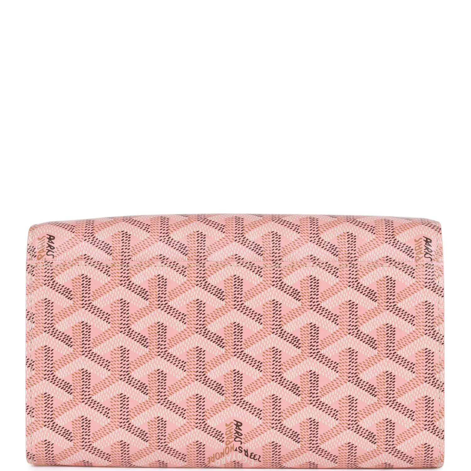 Goyard Goyardine Pink Varenne Continental Wallet Bag Palladium Hardware