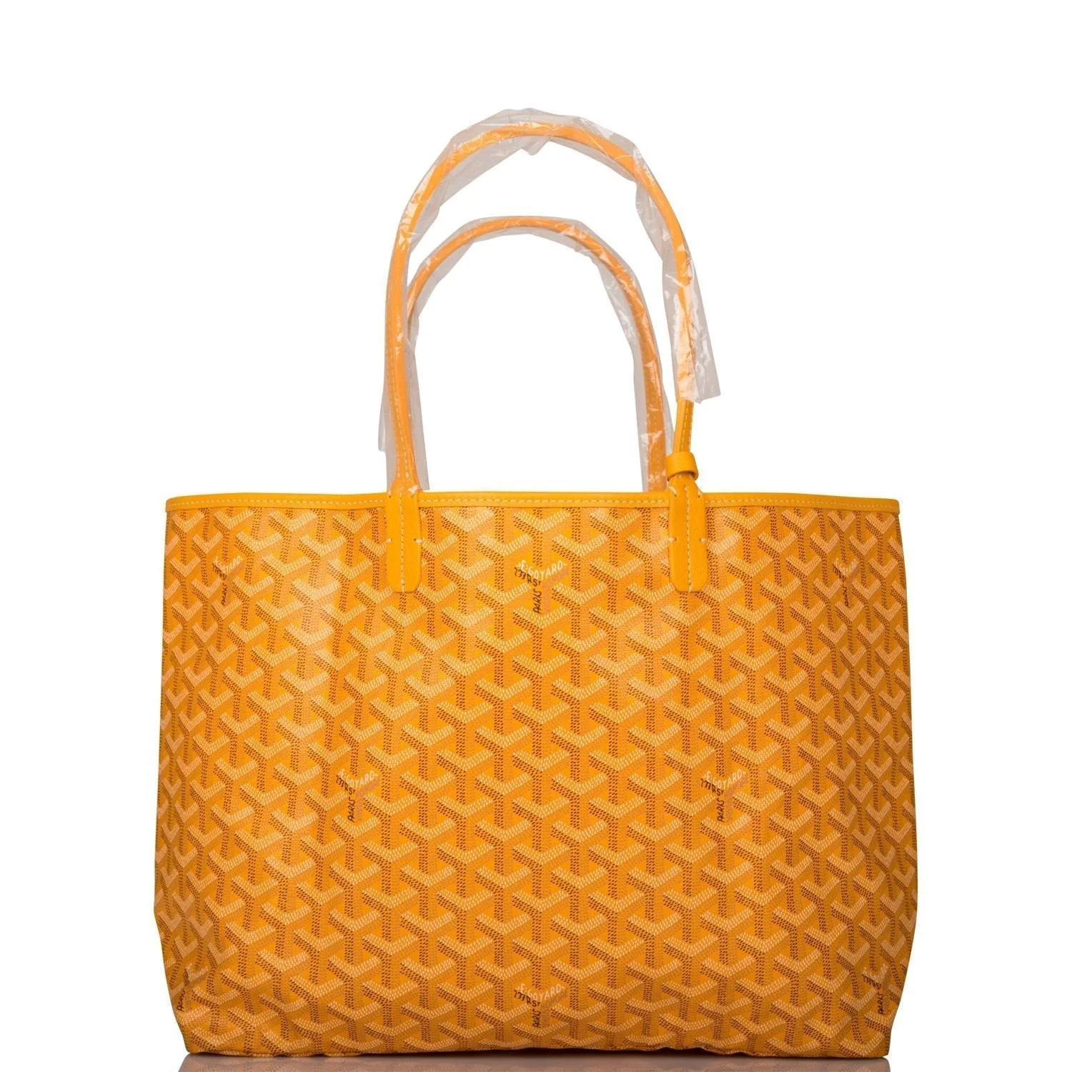 Goyard Goyardine Yellow St. Louis PM Tote Bag Silver Hardware