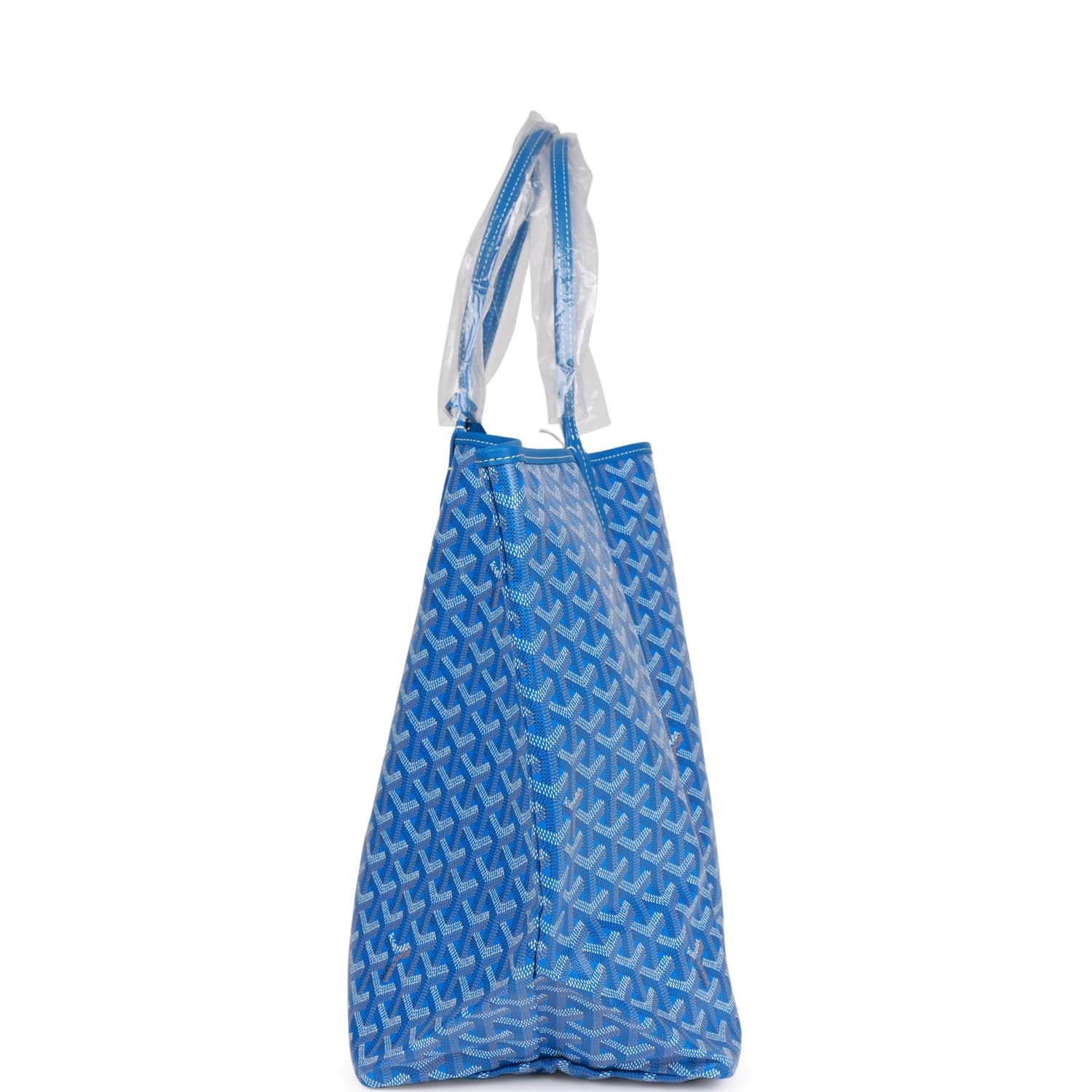Goyard Goyardine Sky Blue St. Louis GM Tote Bag Silver Hardware