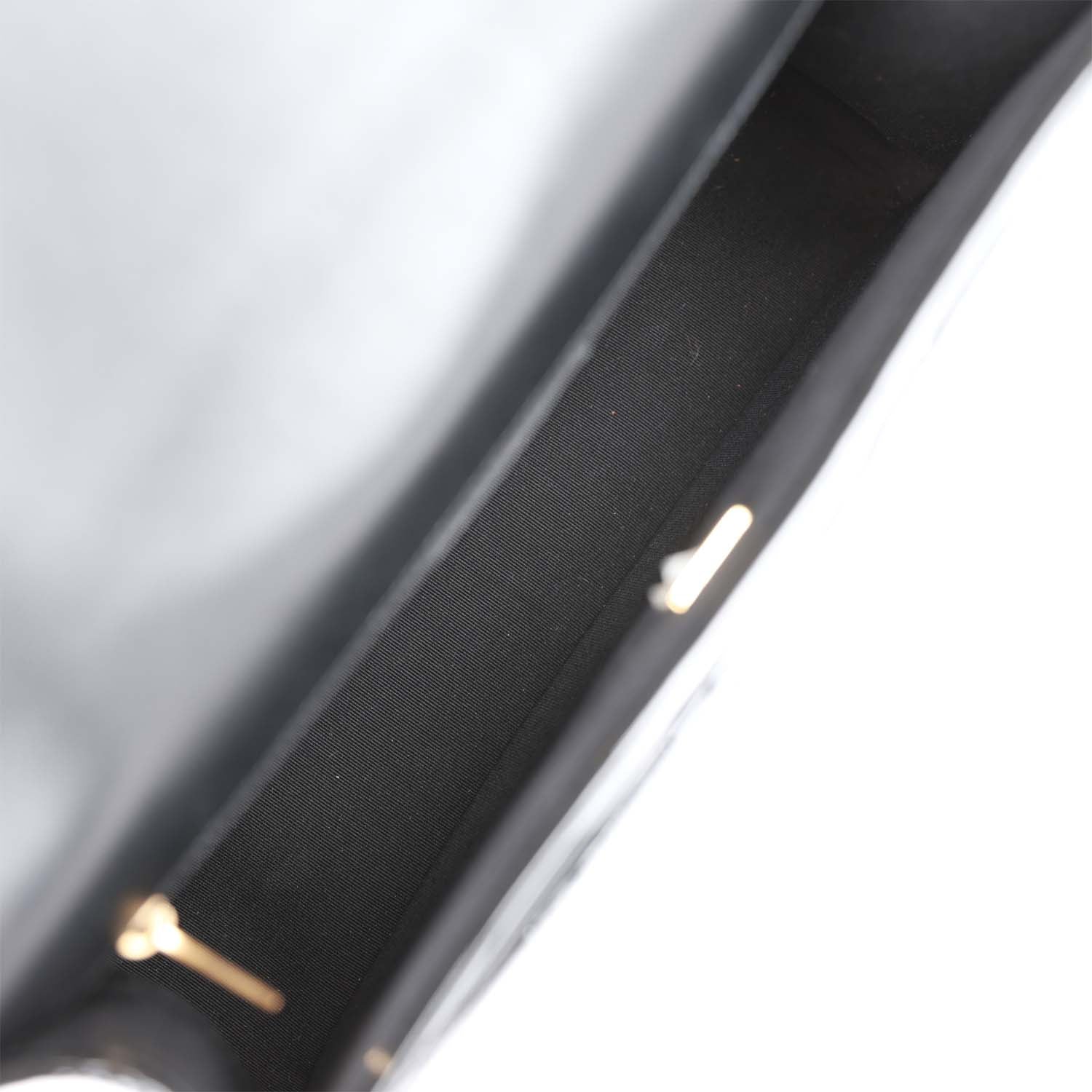 Chanel Large Flap Backpack Black Patent Antique Gold Hardware