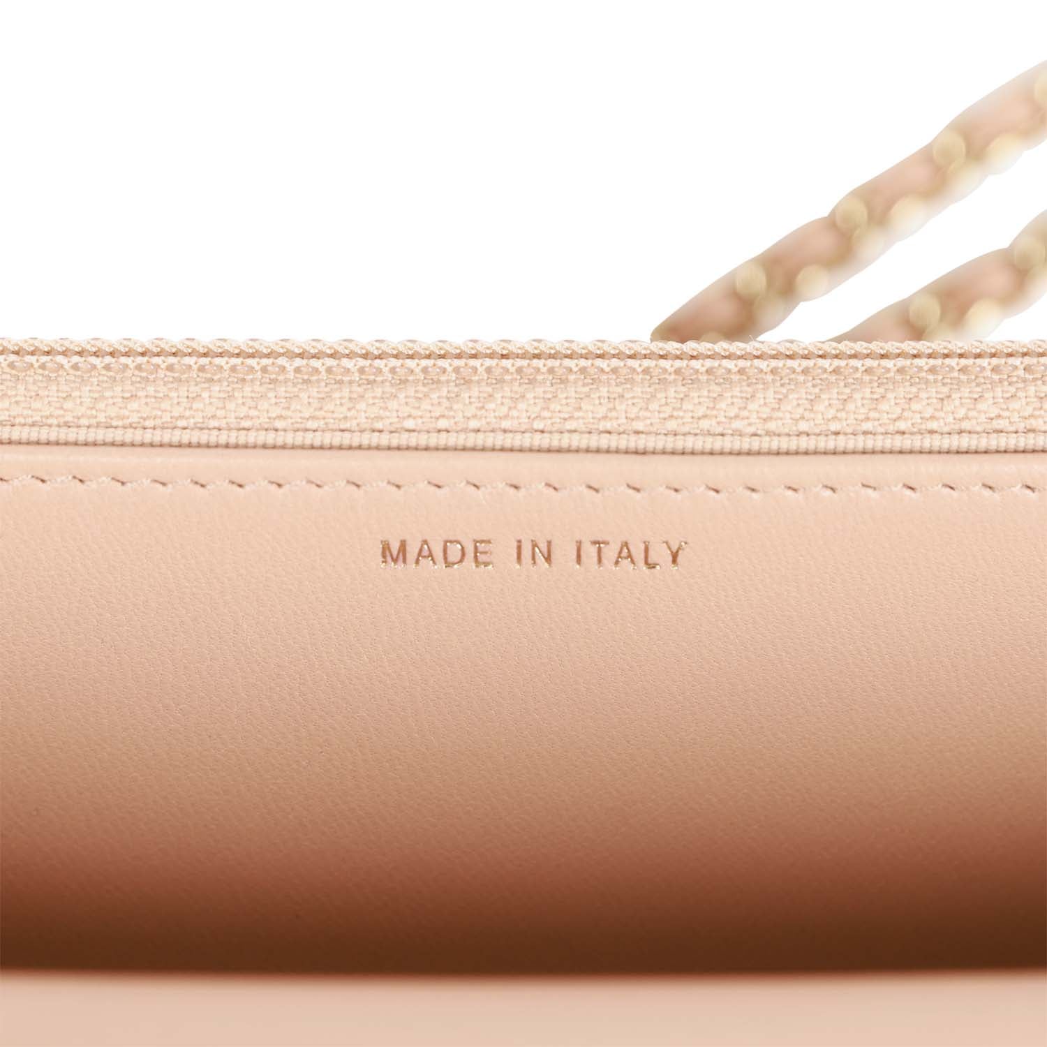 Chanel Trendy CC Wallet on Chain WOC Beige Lambskin Gold Hardware