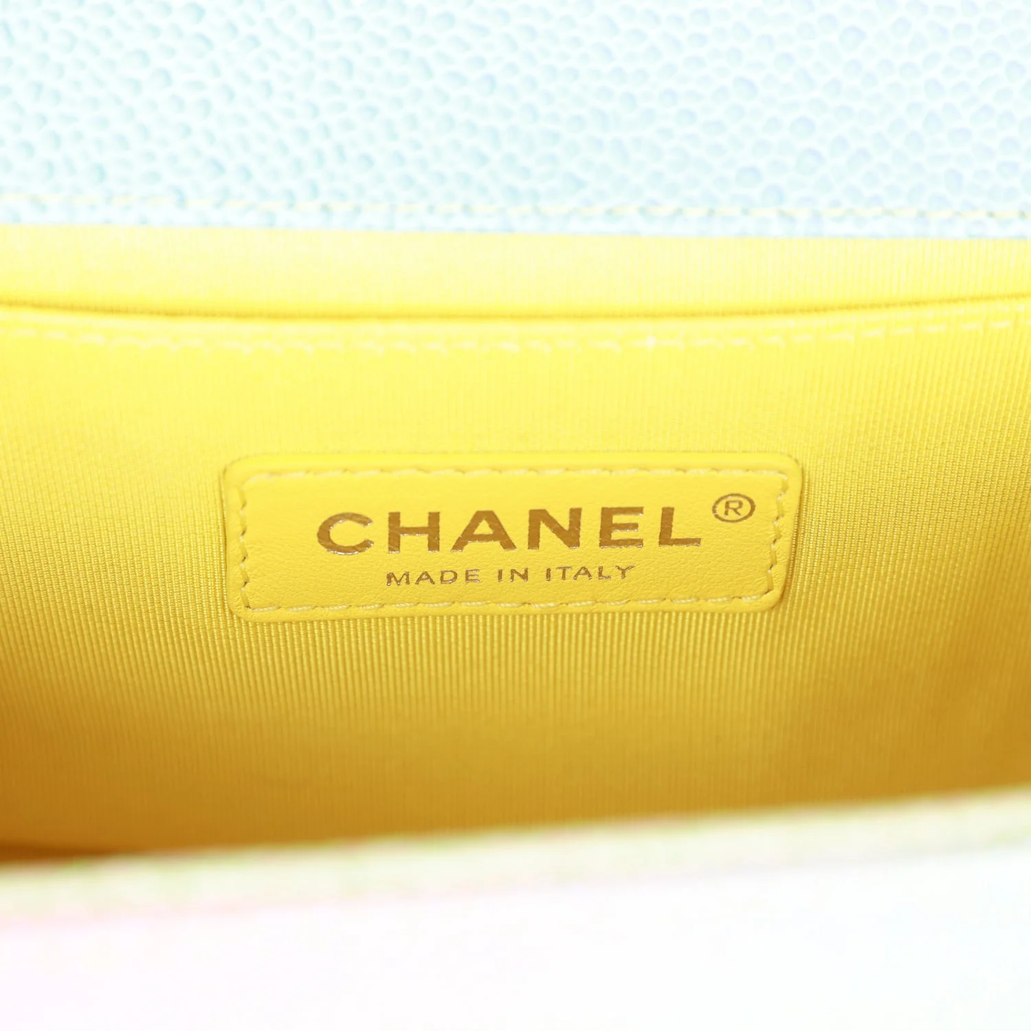 Chanel Medium Boy Bag Rainbow Caviar Silver Hardware