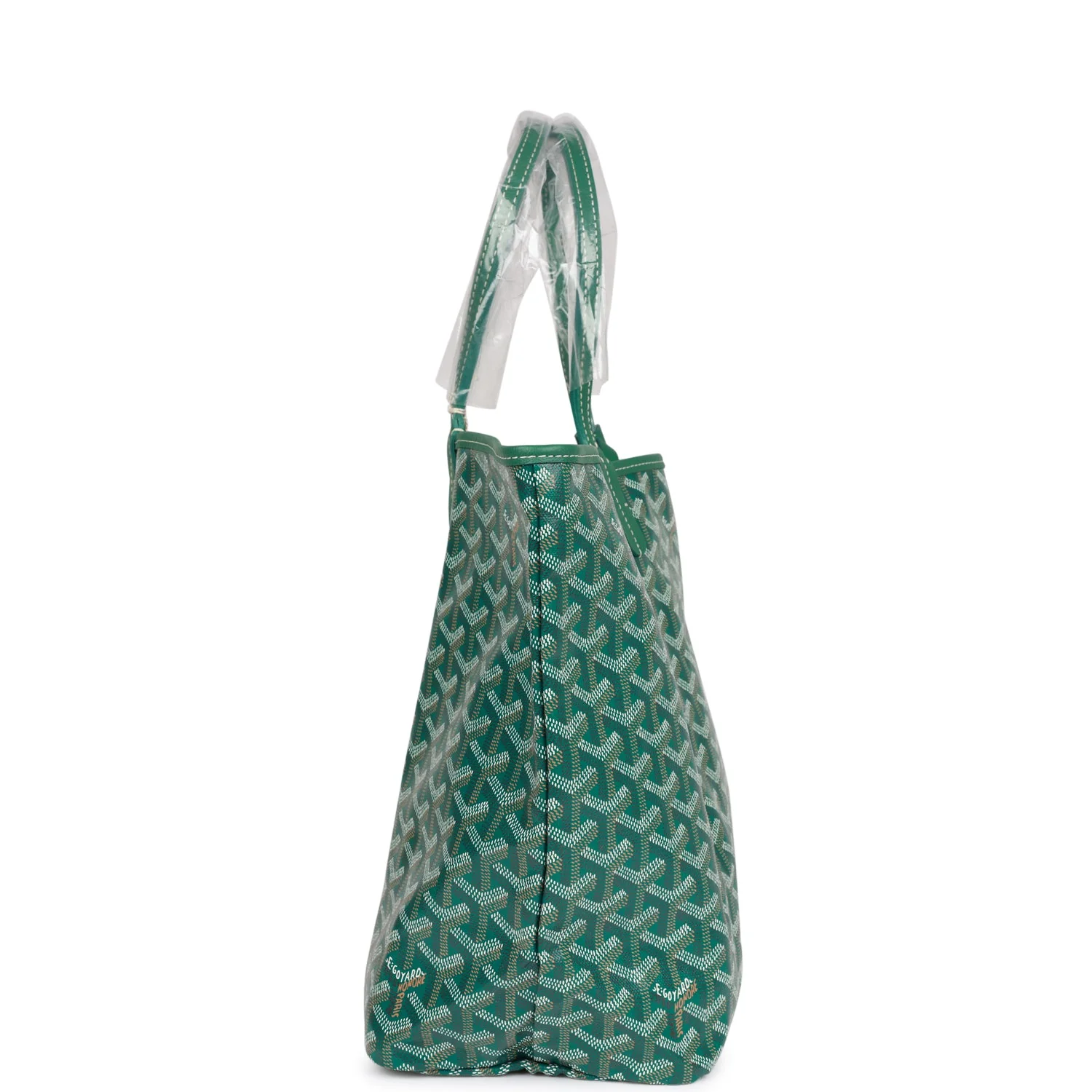 Goyard Goyardine Green St. Louis PM Tote Bag Silver Hardware