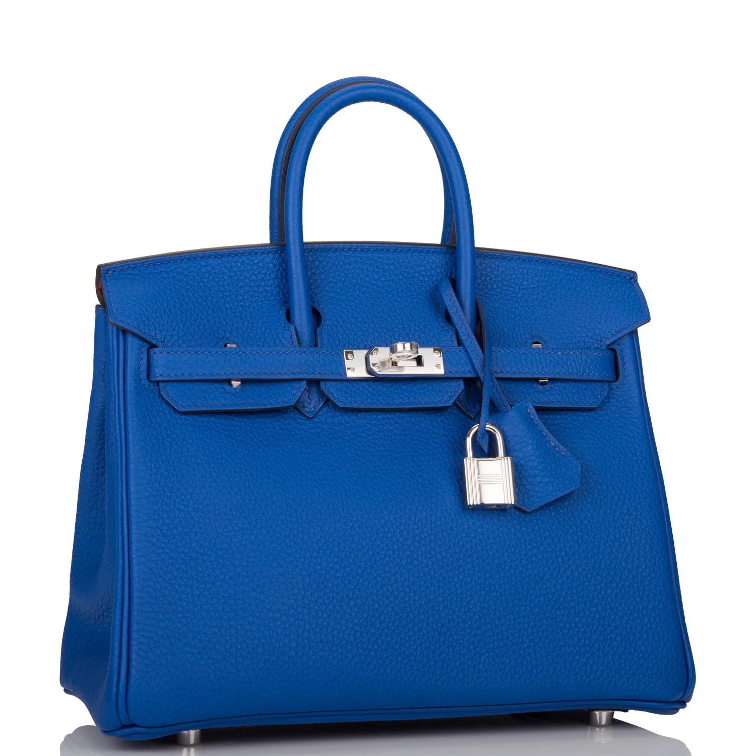 Hermes Birkin 25 Bleu Royal Verso Togo Palladium Hardware