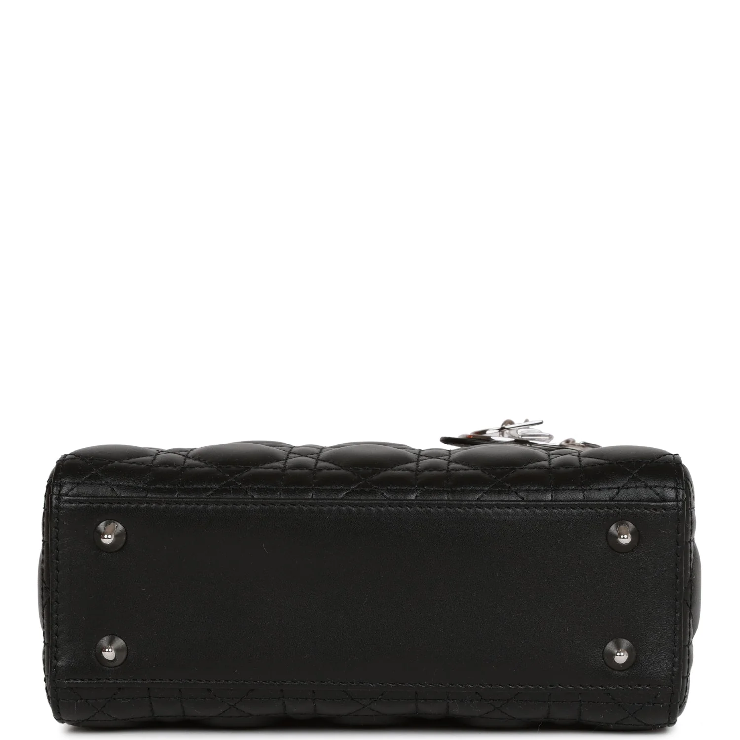 Christian Dior Small ABCDior Lady Dior Tote Black Lambskin Silver Hardware