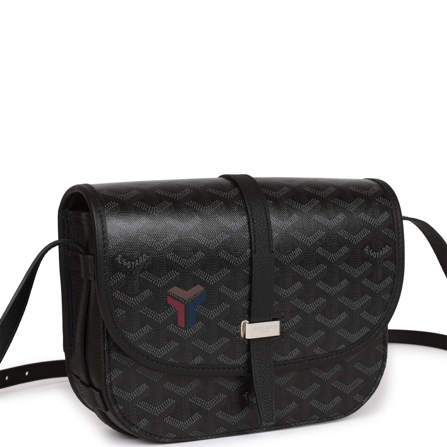Goyard Belvedere PM Bag Jet Black Goyardine Canvas Silver Hardware