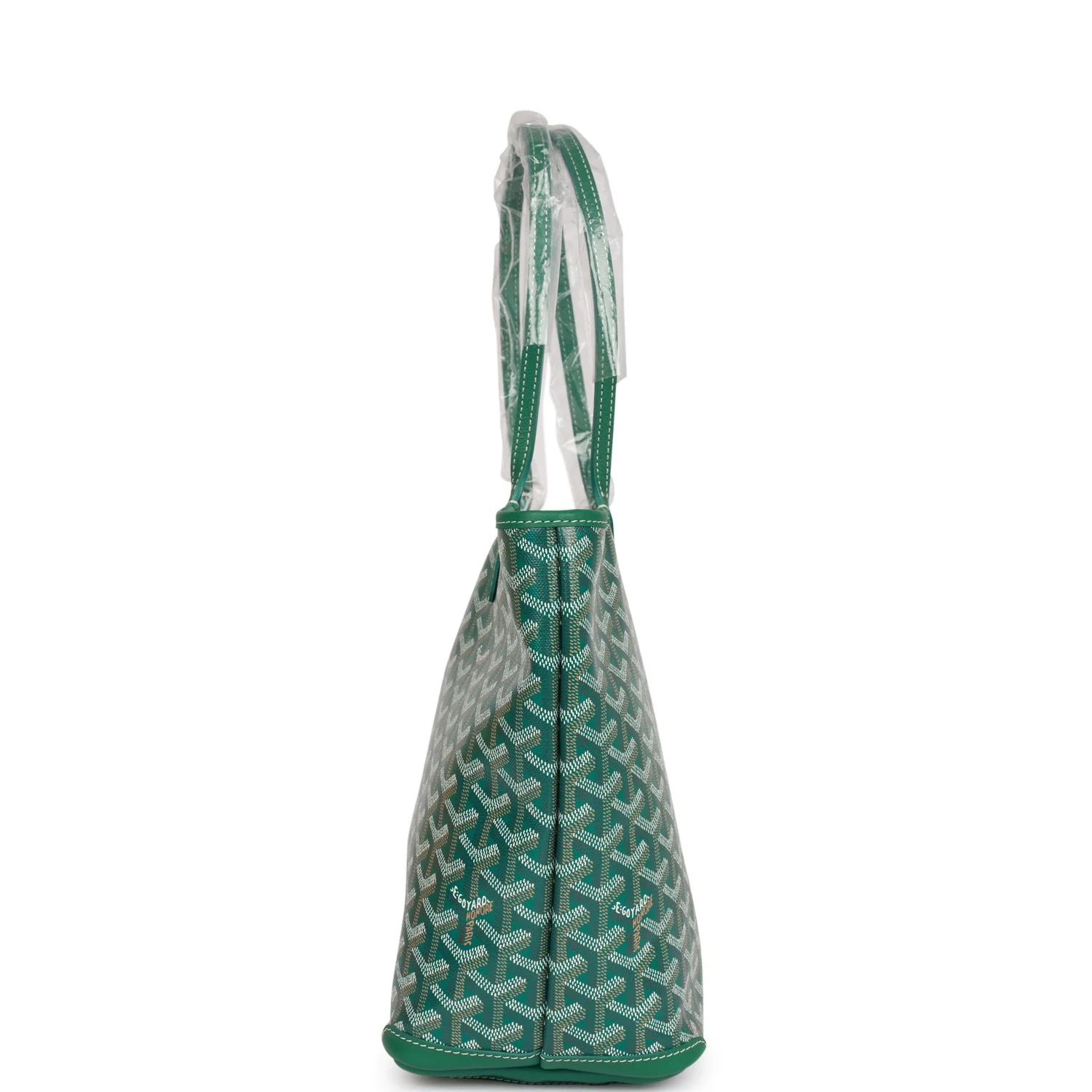 Goyard Goyardine Green Artois PM Tote Bag Silver Hardware