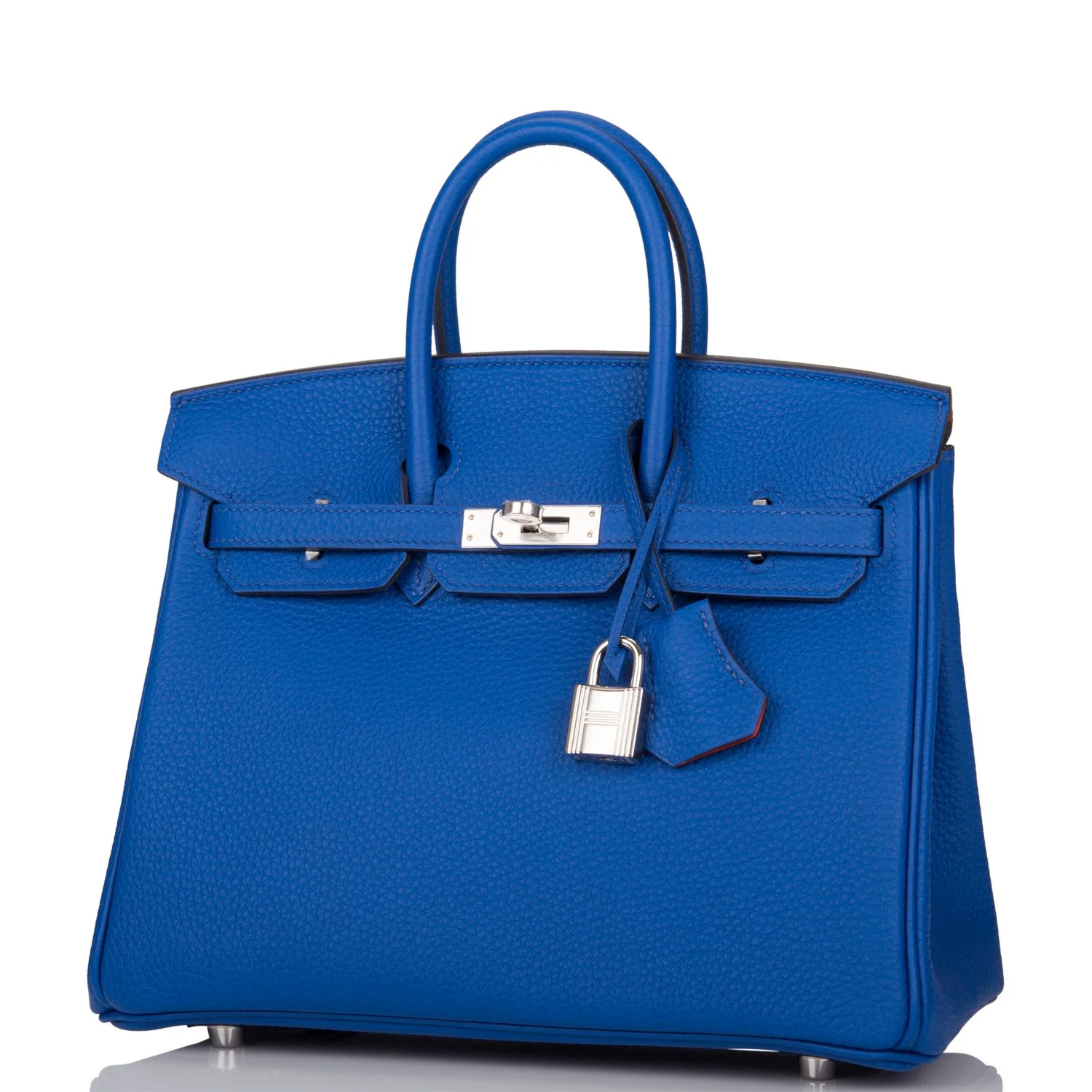 Hermes Birkin 25 Bleu Royal Verso Togo Palladium Hardware