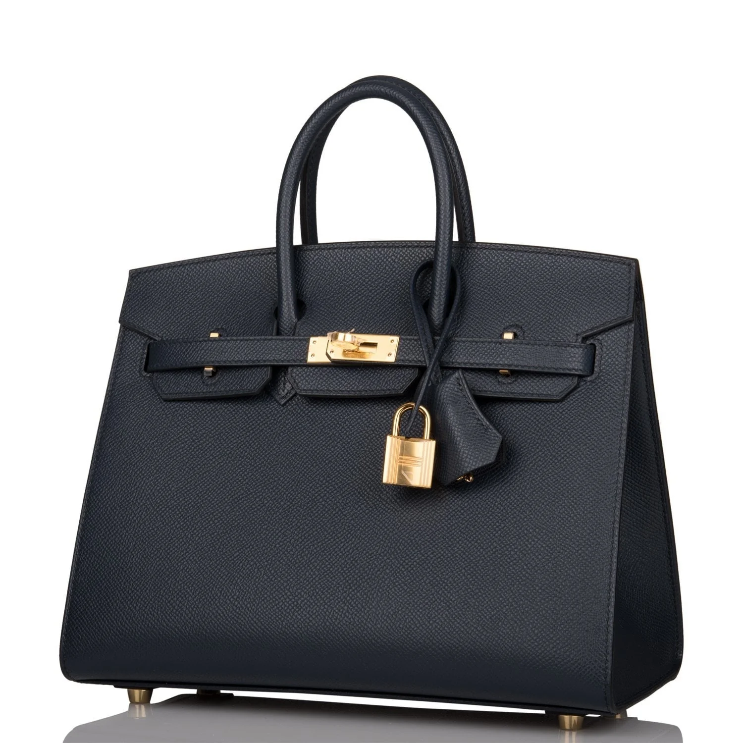 Hermes Birkin Sellier 25 Bleu Indigo Epsom Gold Hardware