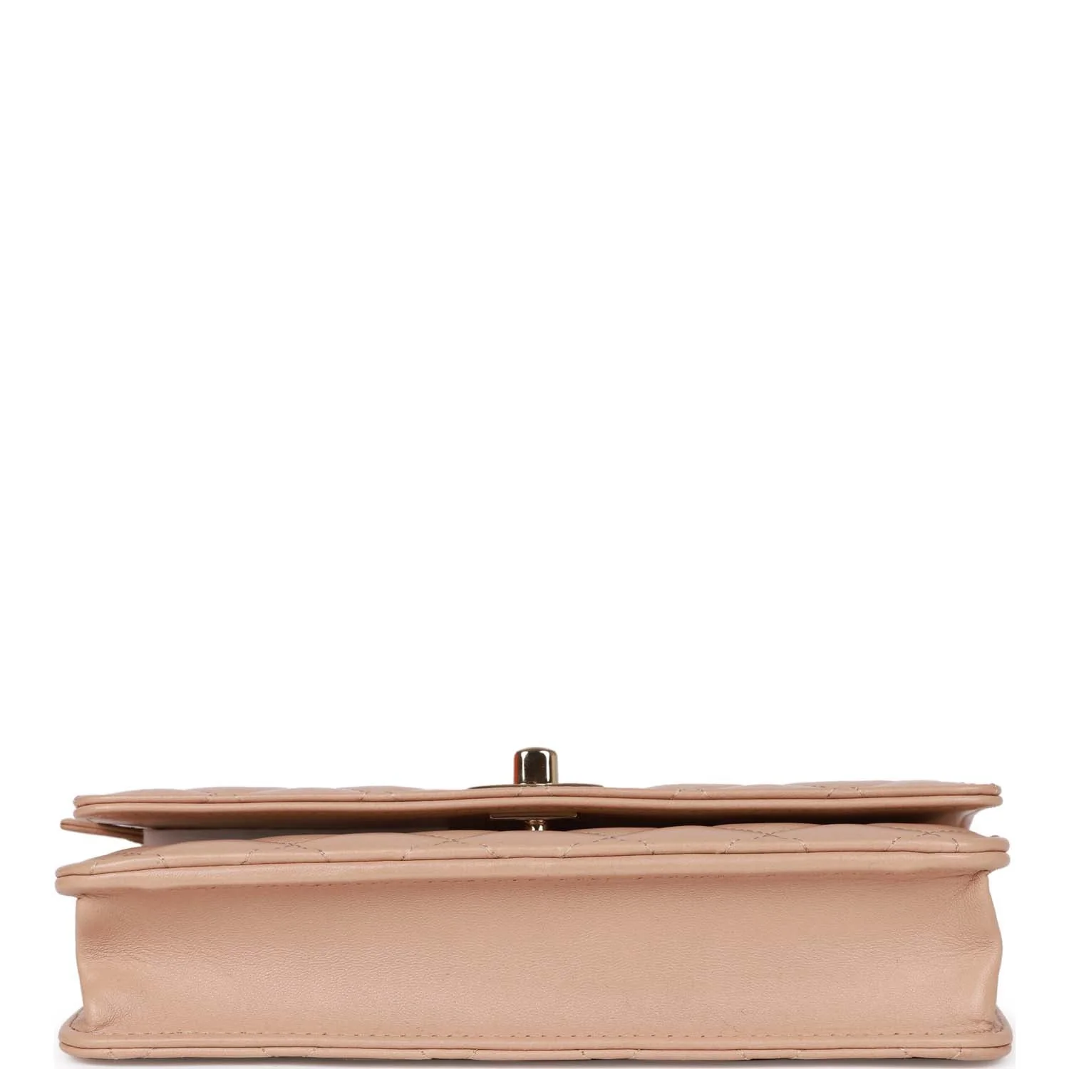 Chanel Trendy CC Wallet on Chain WOC Beige Lambskin Gold Hardware