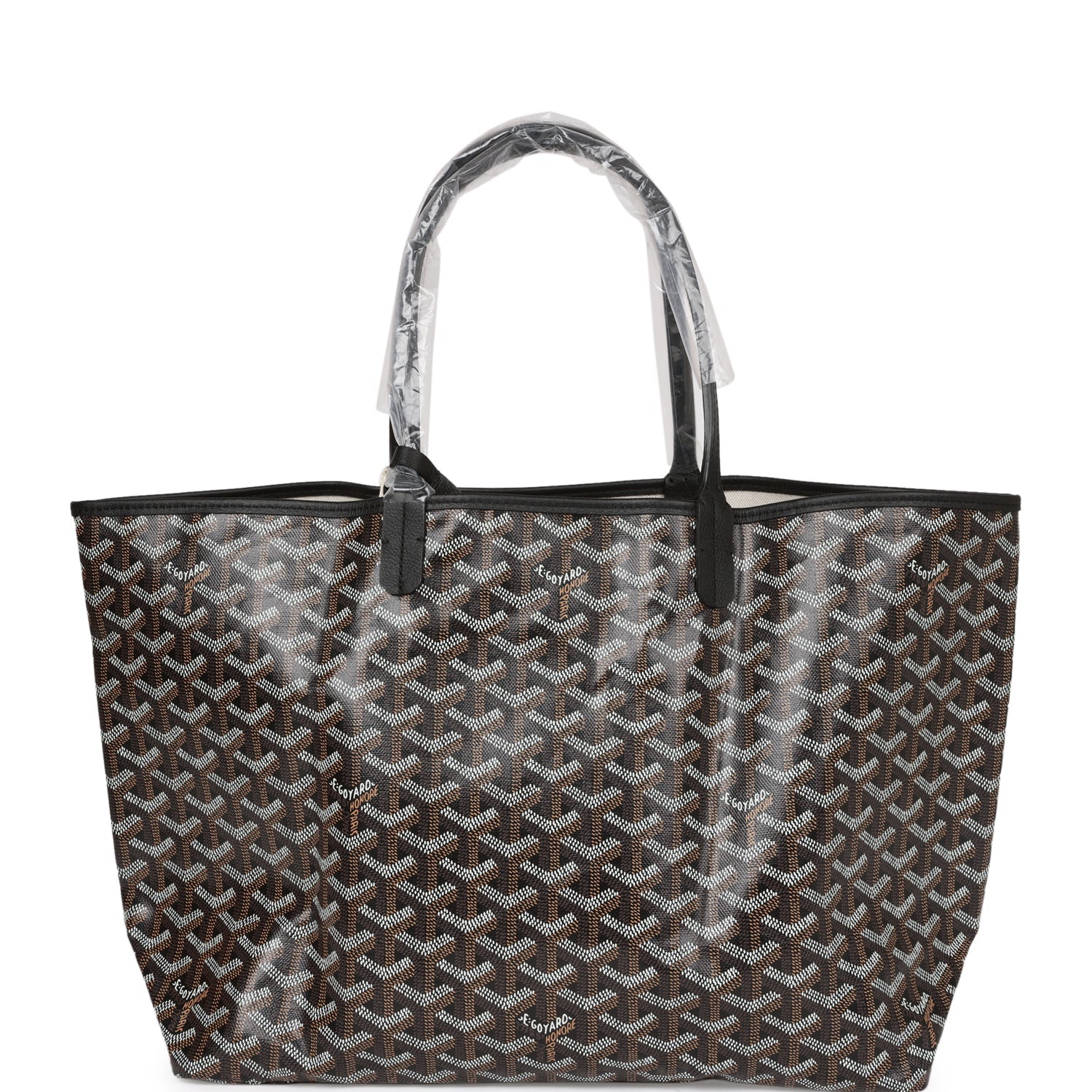 Goyard Goyardine Black St. Louis PM Tote Bag Palladium Hardware