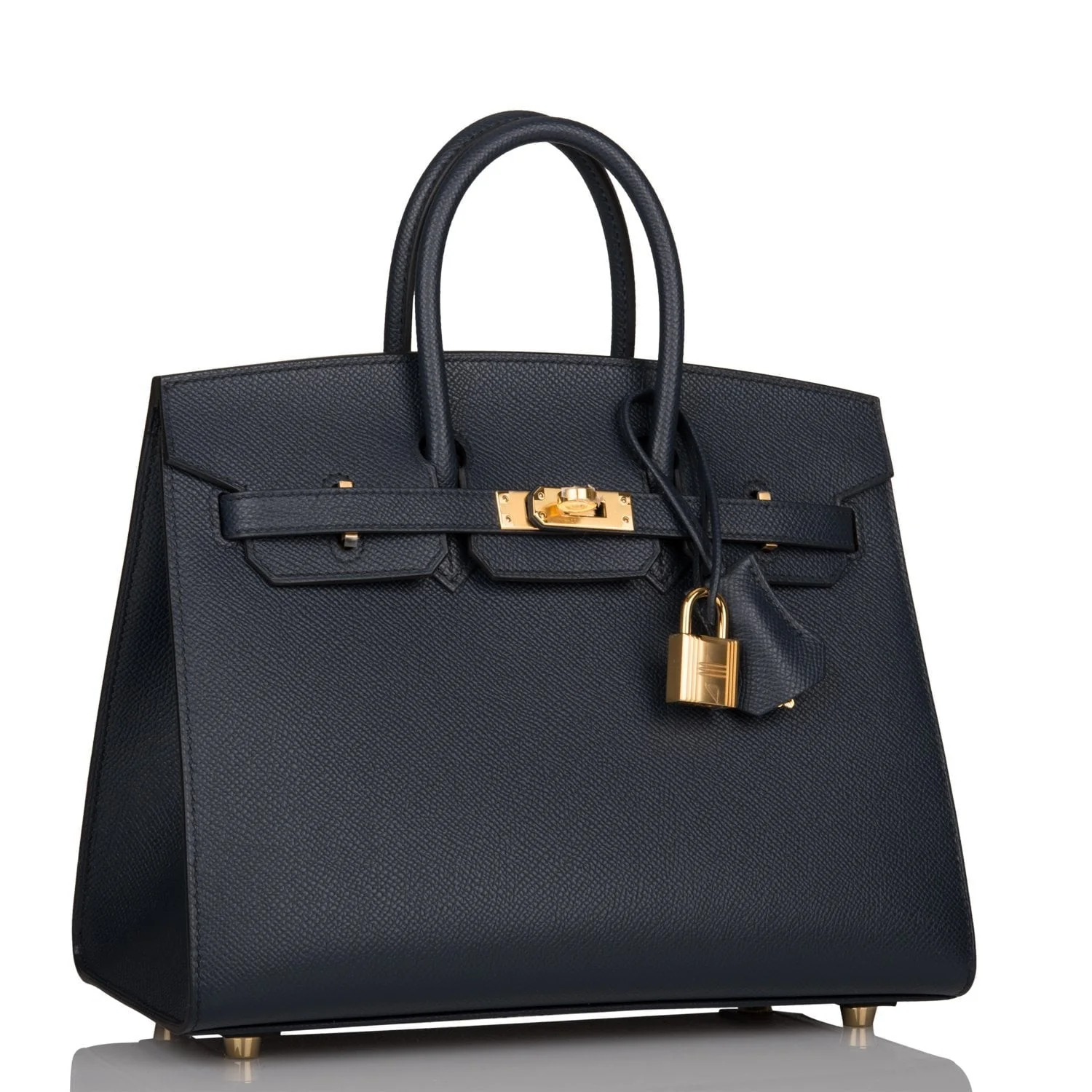 Hermes Birkin Sellier 25 Bleu Indigo Epsom Gold Hardware