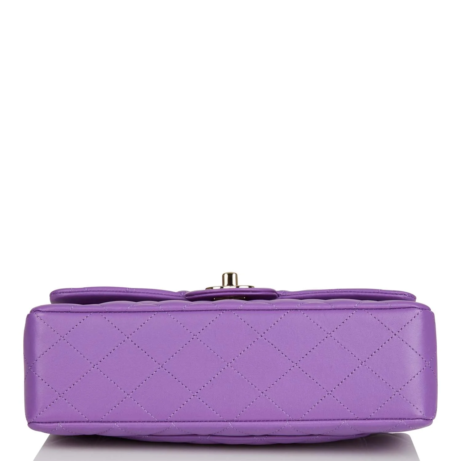 Chanel Small Classic Double Flap Bag Purple Lambskin Light Gold Hardware